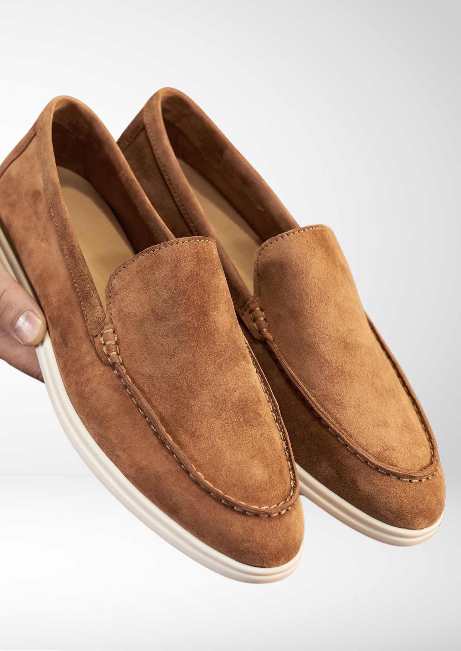 Caramel Classic Suede Loafers
