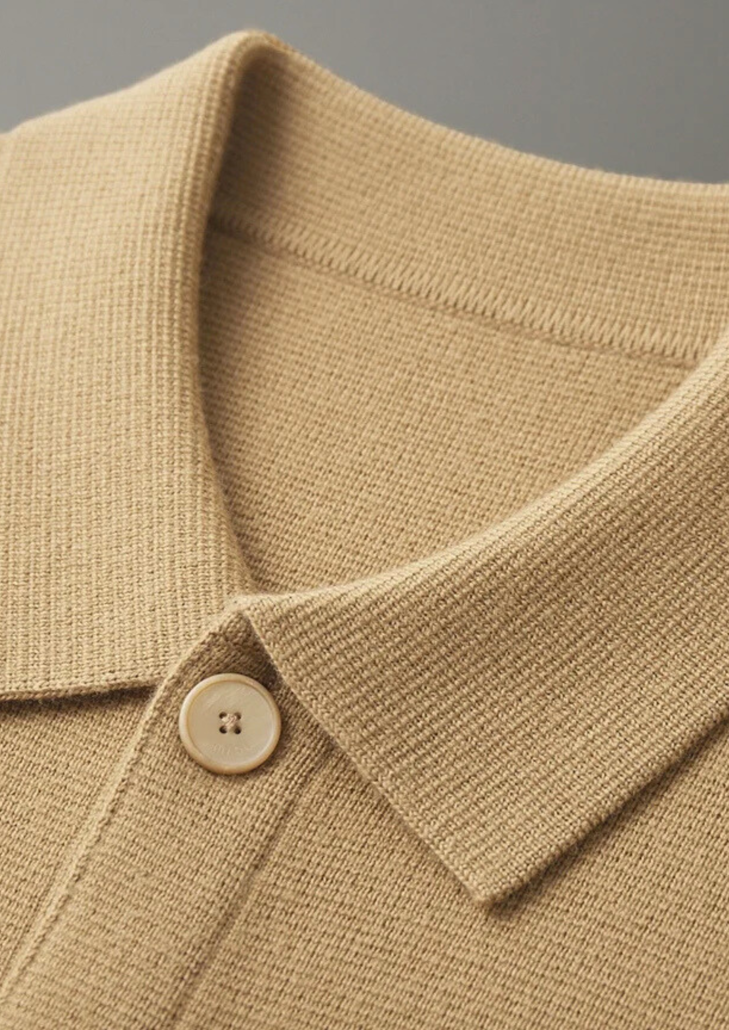 Pure Merino Wool Button Overshirt