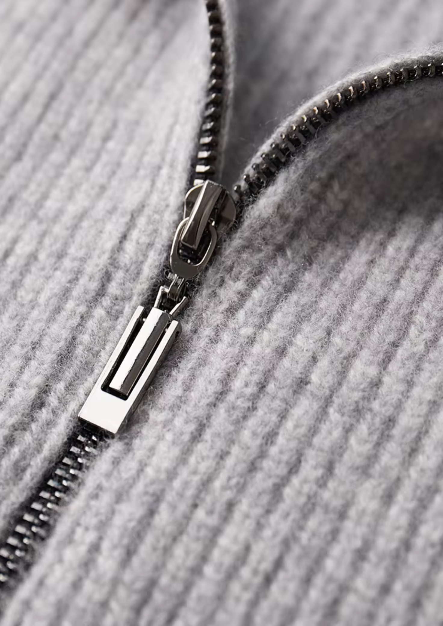 Pure Merino Wool Ribbed Cardigan