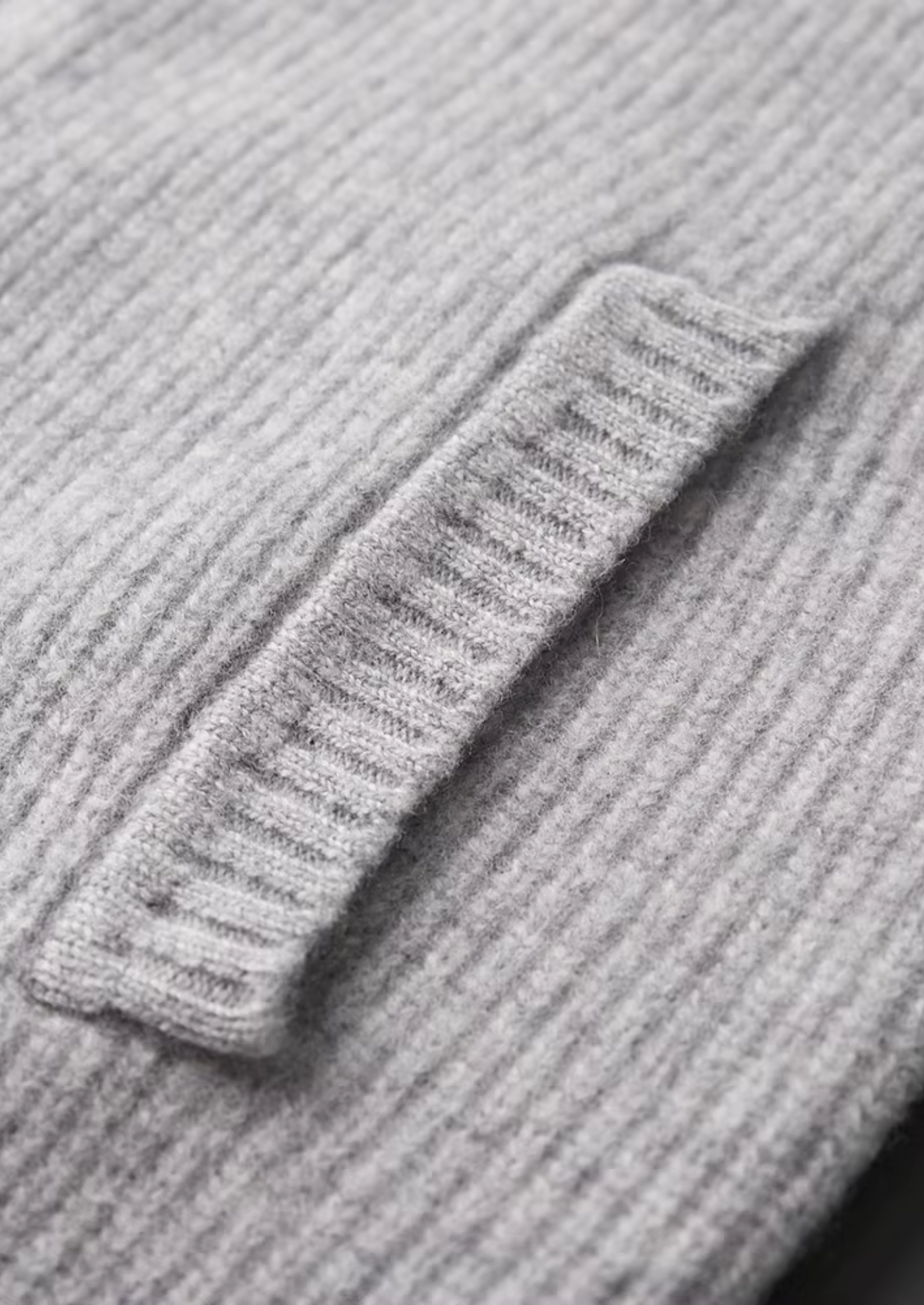 Pure Merino Wool Ribbed Cardigan