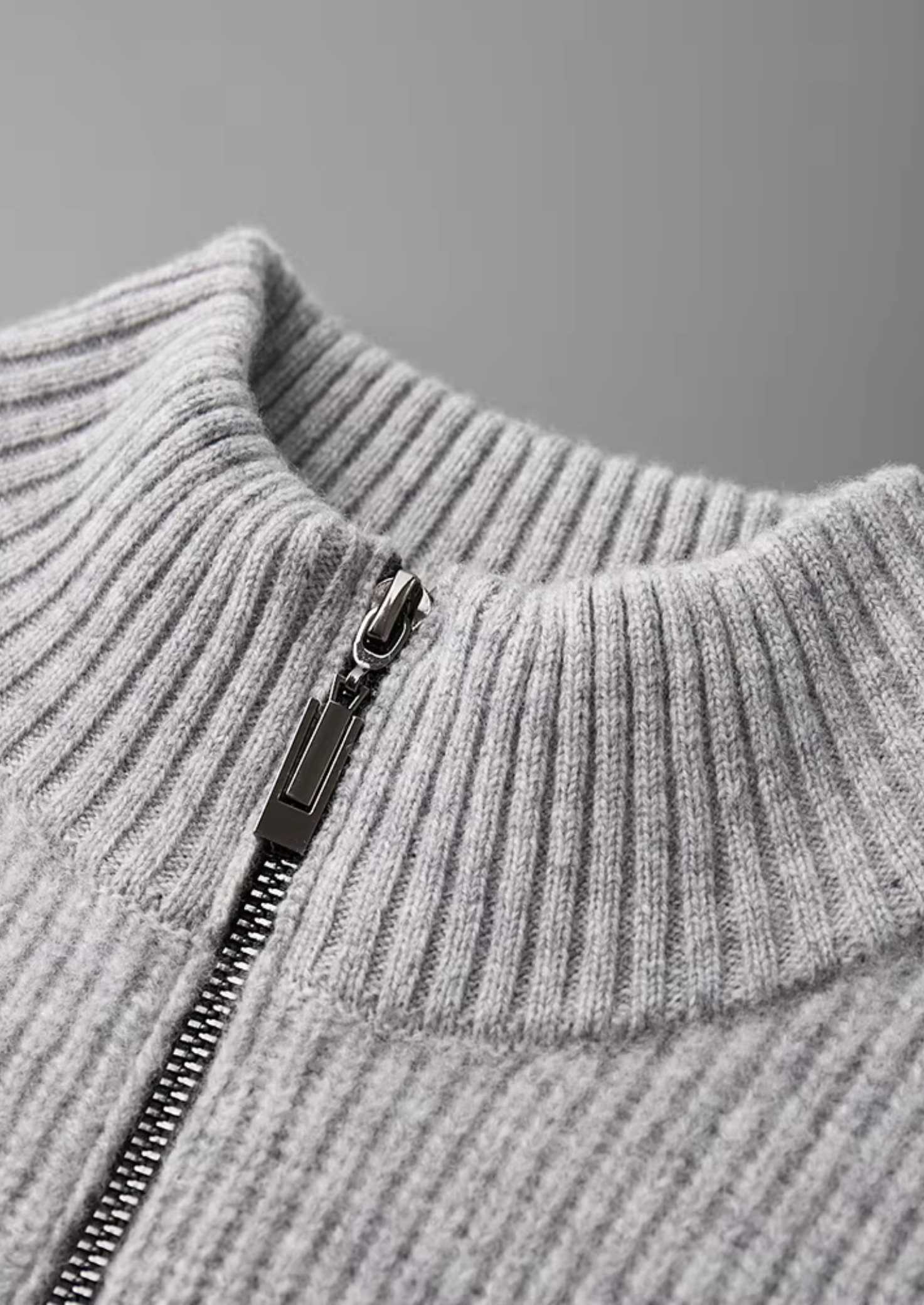 Pure Merino Wool Ribbed Cardigan