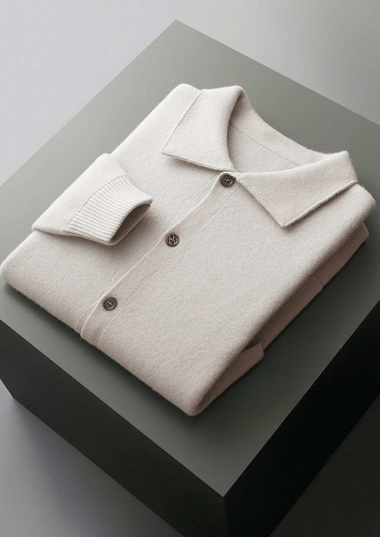 Pure Merino Wool Button Overshirt