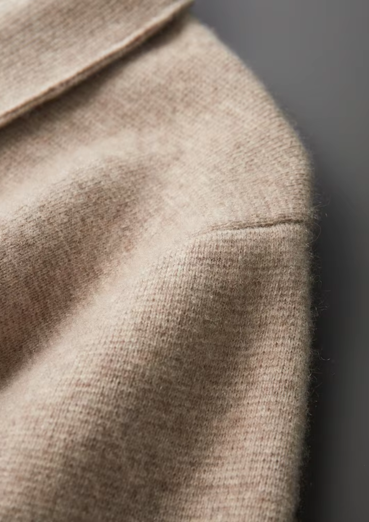 Pure Merino Wool Zip Polo Cardigan