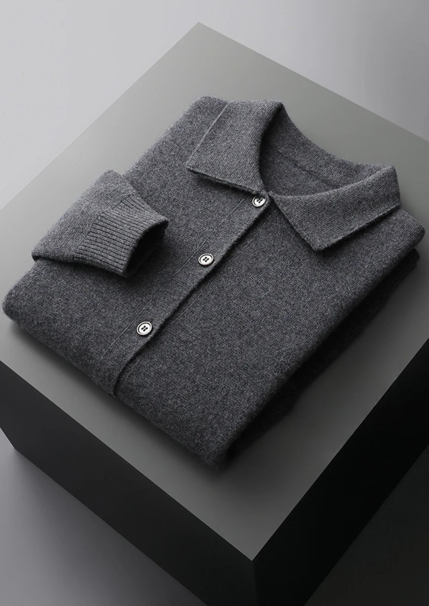 Pure Merino Wool Button Overshirt