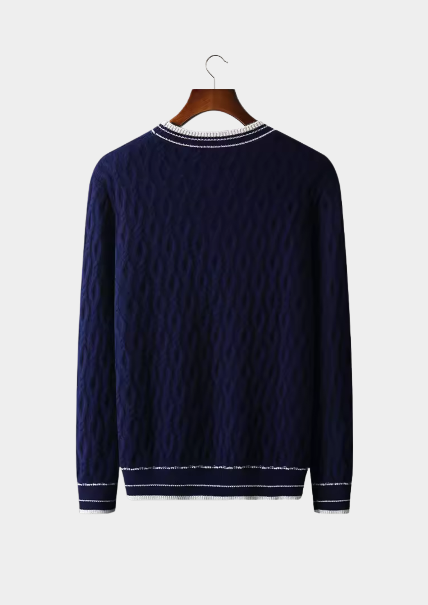 Pure Merino Wool Jacquard Crewneck