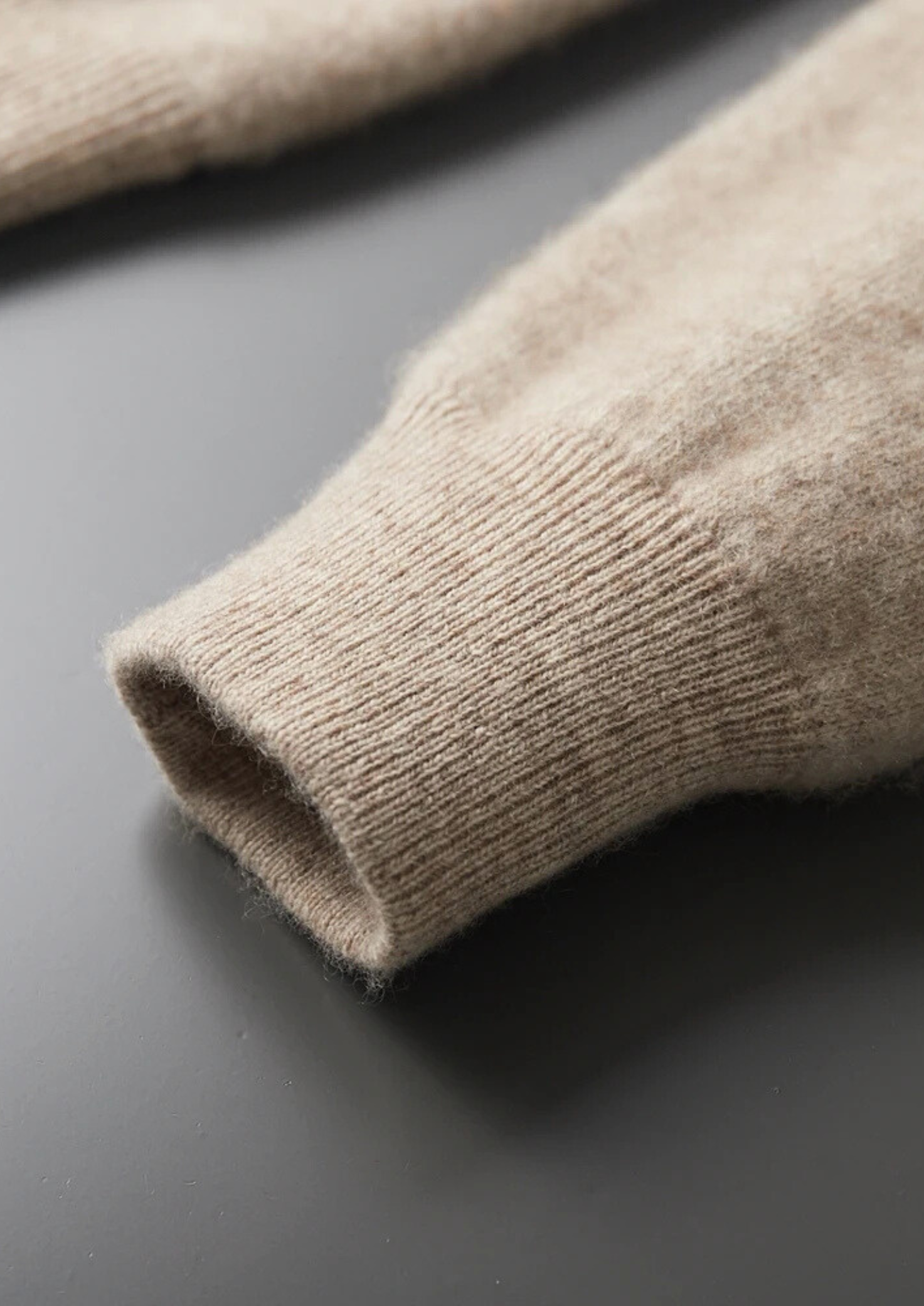 Cashmere Two Tone Zip Cardigan