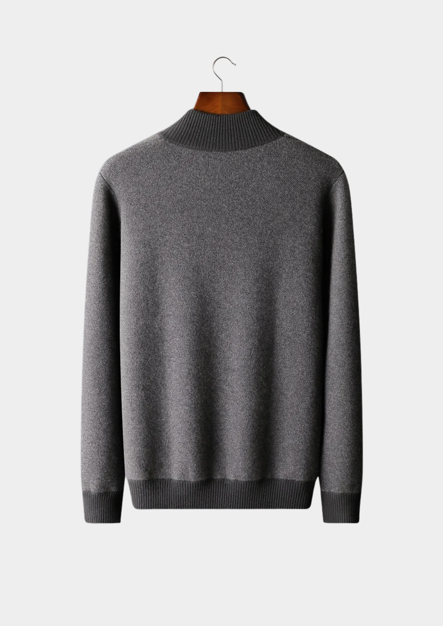 Cashmere Jacquard Zip Cardigan