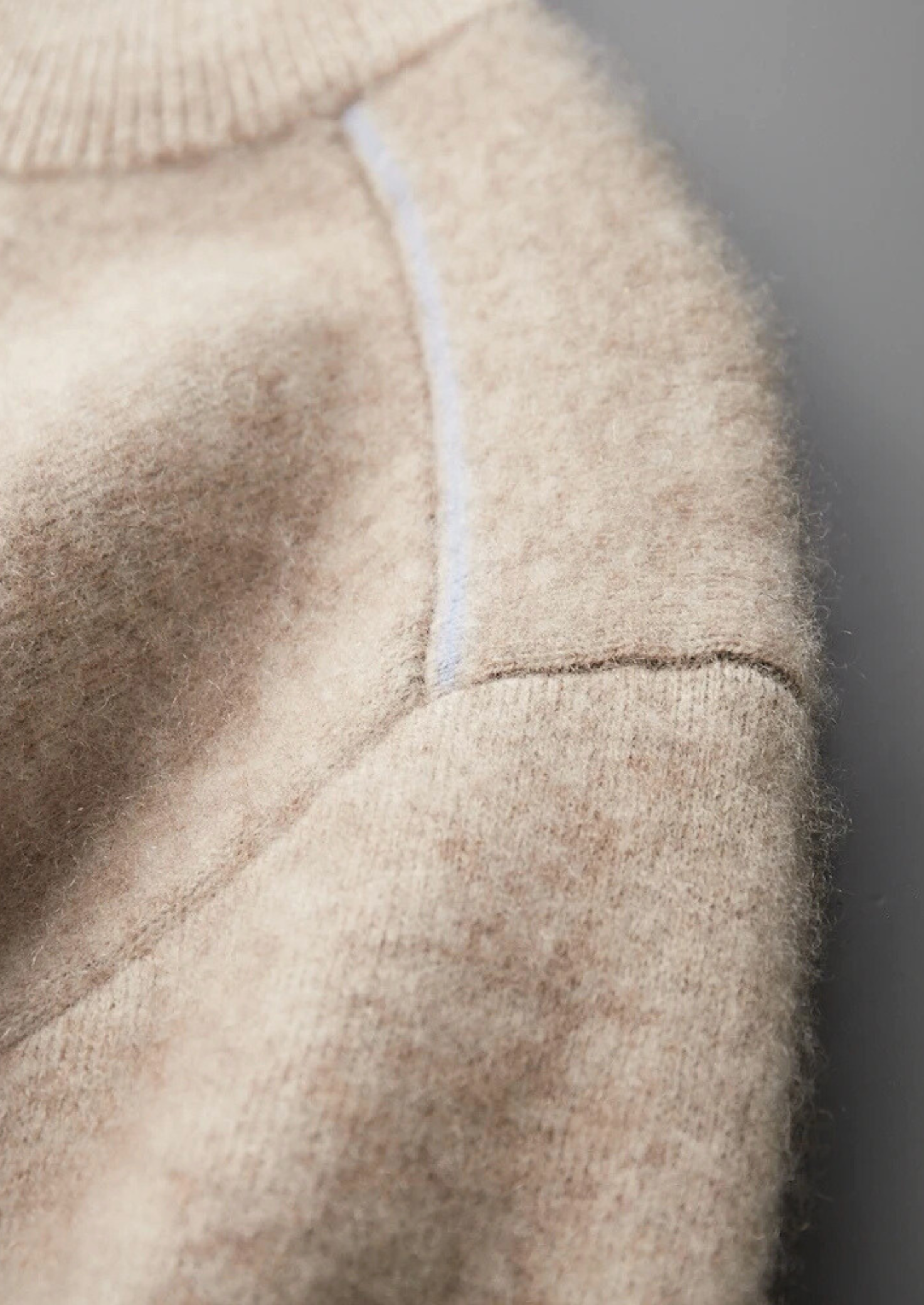 Cashmere Two Tone Zip Cardigan
