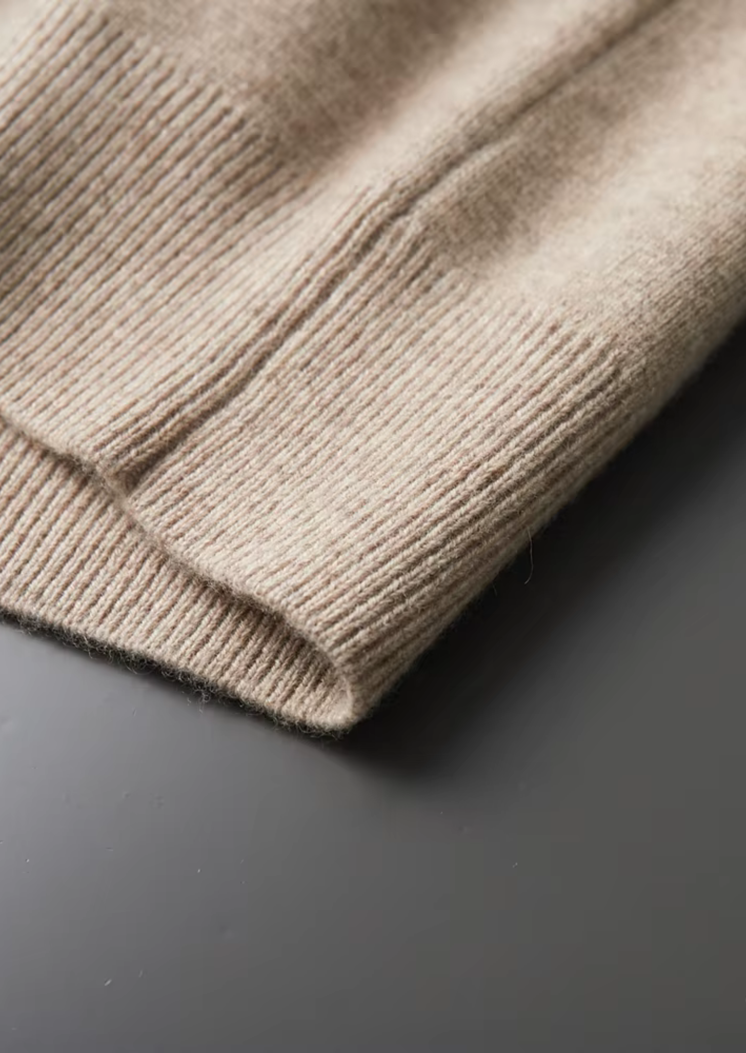 Pure Merino Wool Zip Polo Cardigan