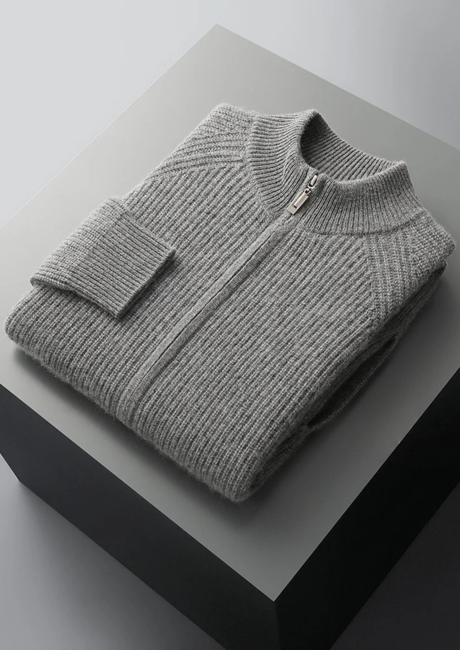 Cashmere Ribbed Cardigan