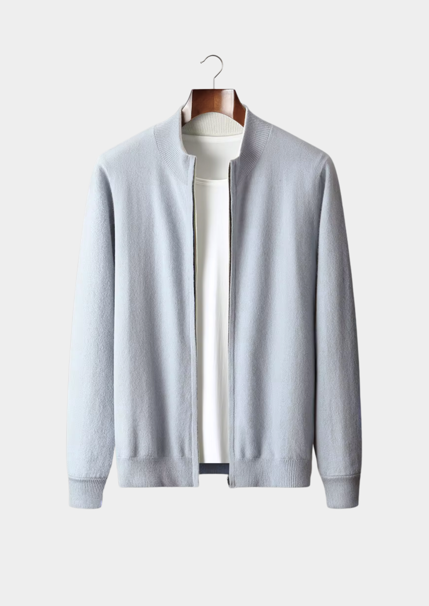 Pure Merino Wool Zip Cardigan