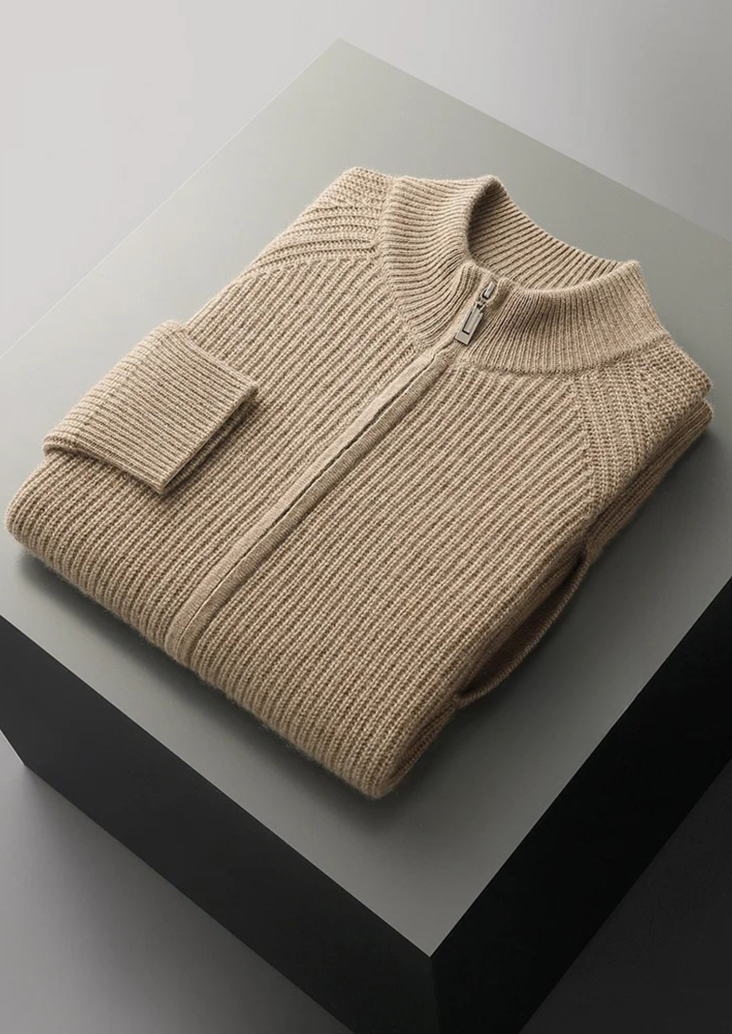 Cashmere Ribbed Cardigan