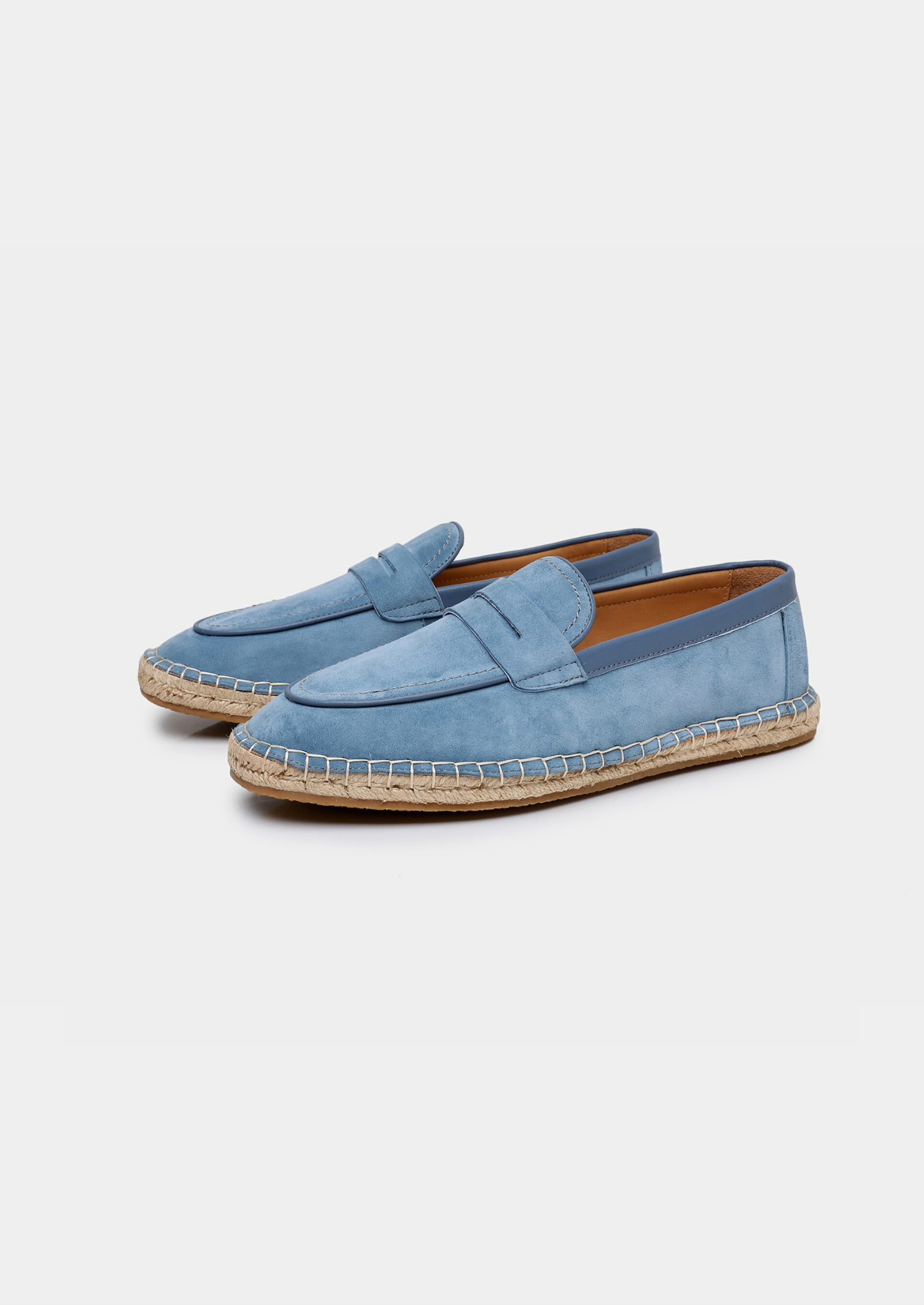 Light Blue Suede Penny Seaside Espadrilles