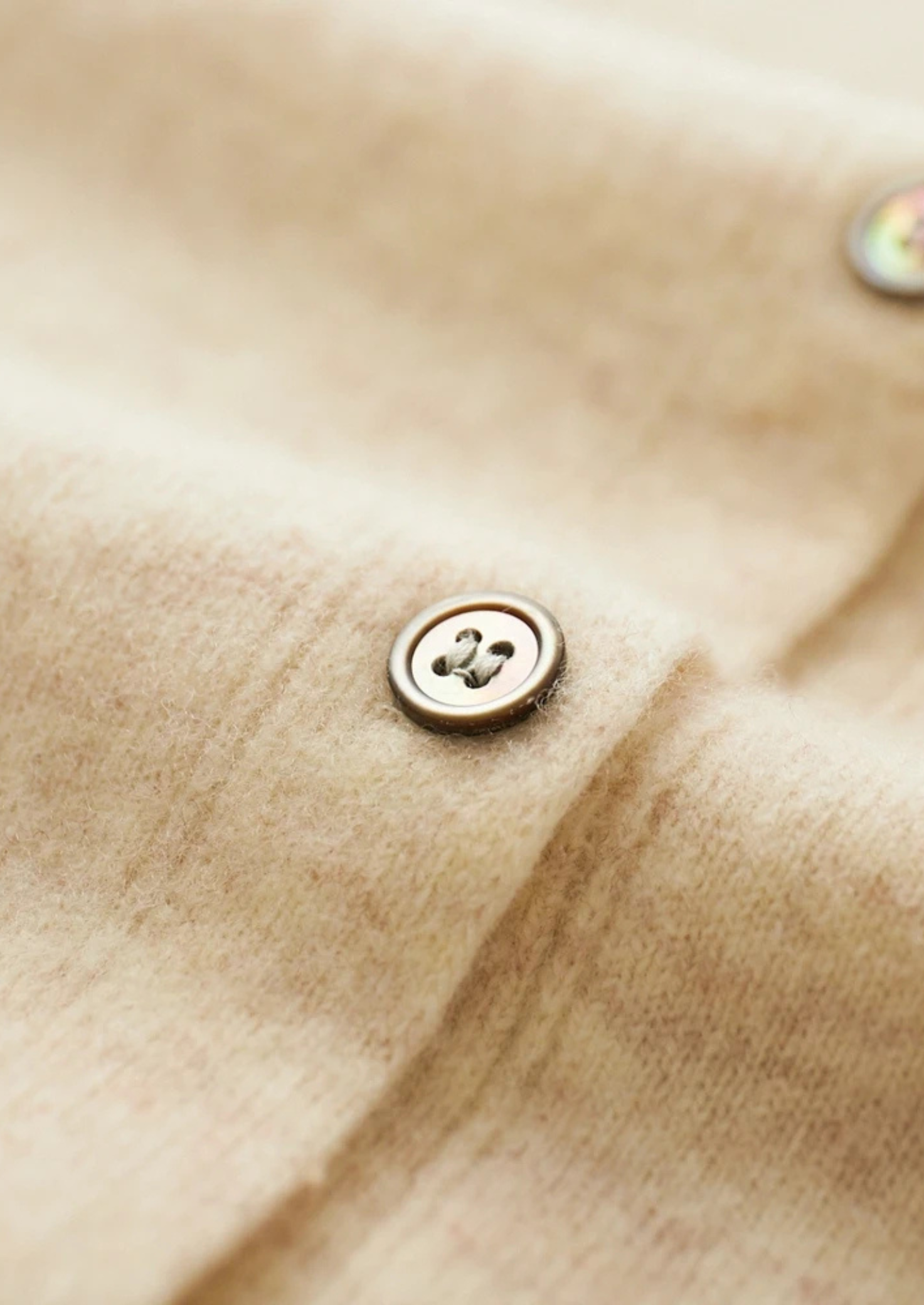 Pure Merino Wool Button Polo Cardigan