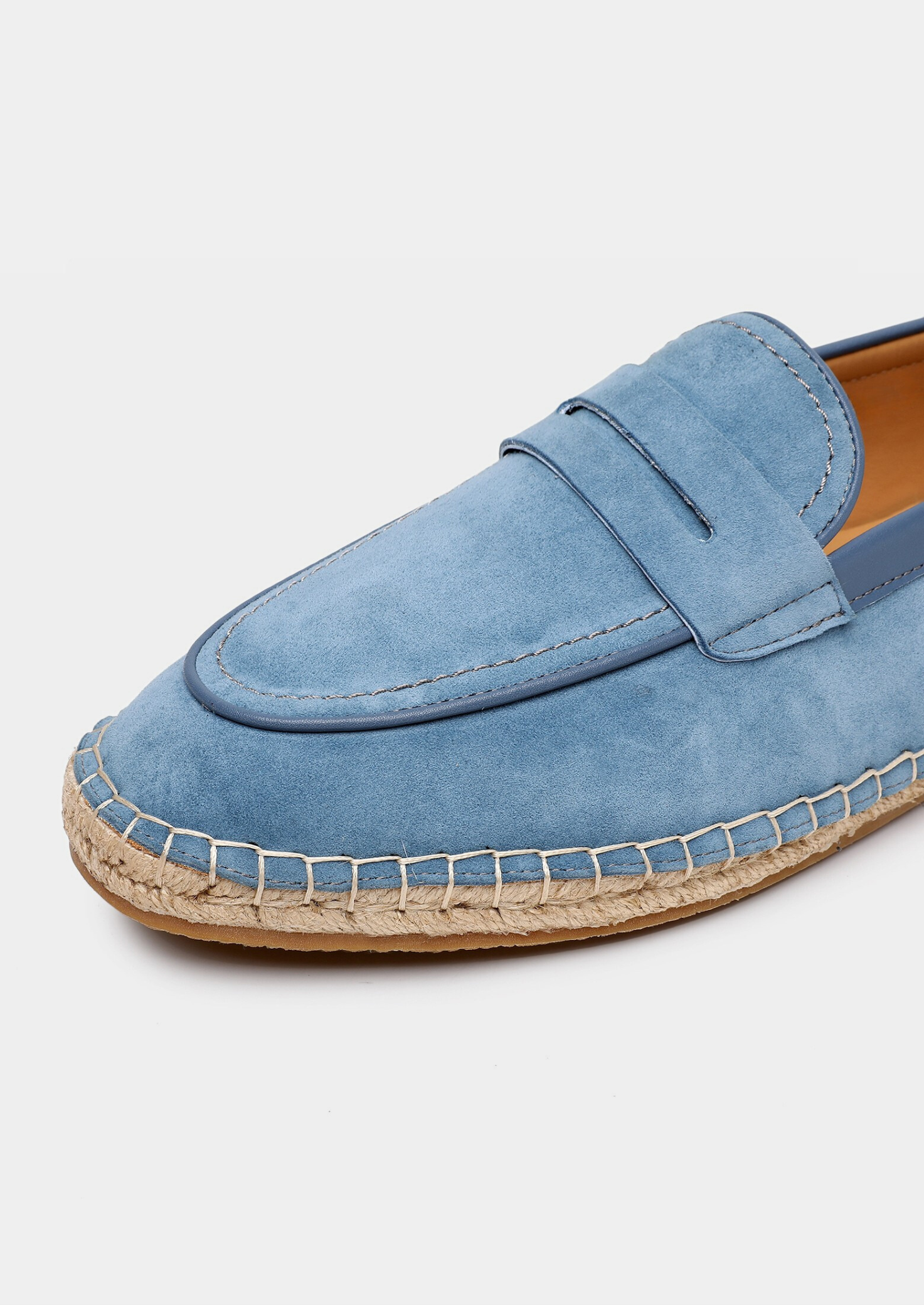 Light Blue Suede Penny Seaside Espadrilles