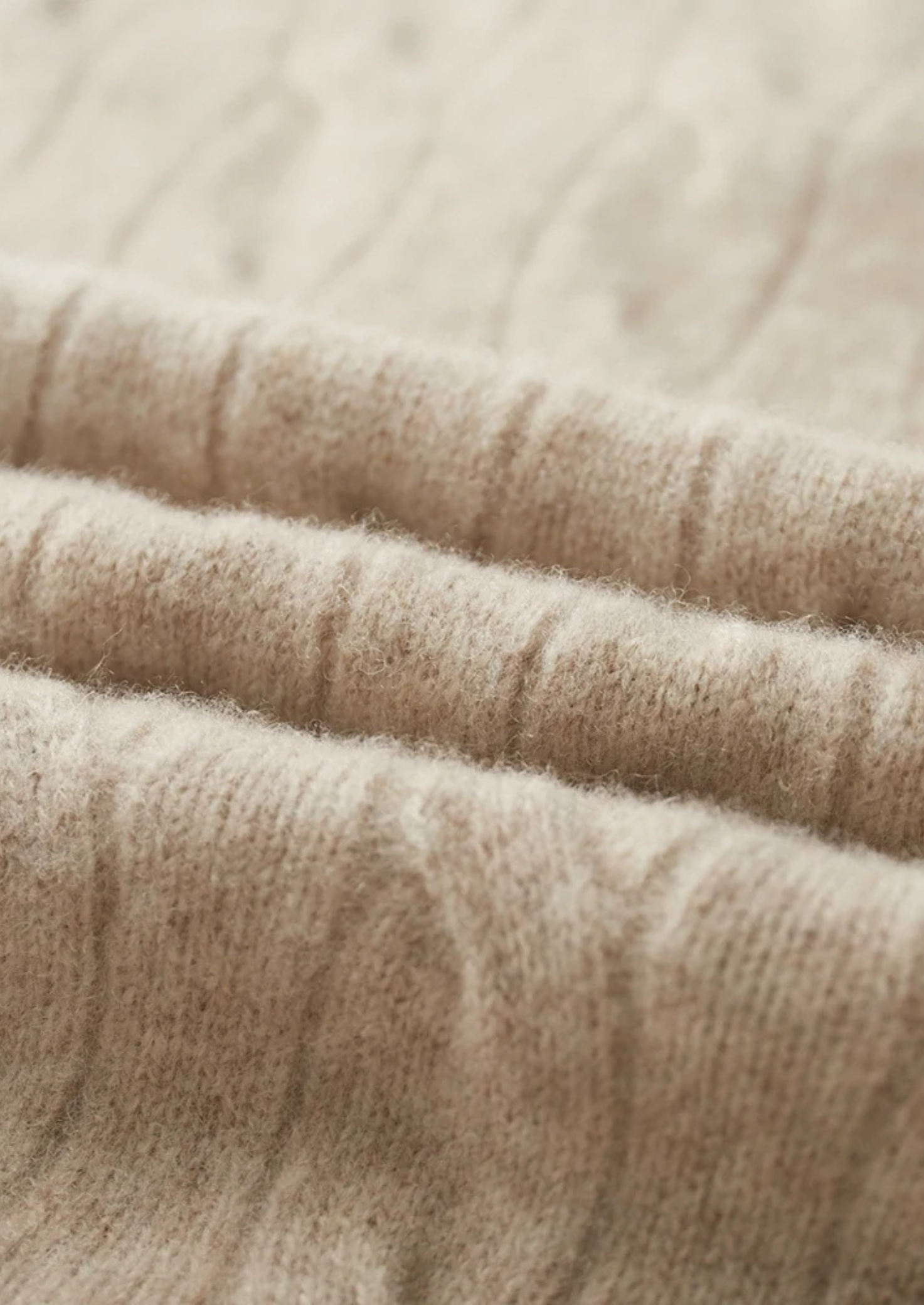 Pure Merino Wool Cable Half Zip