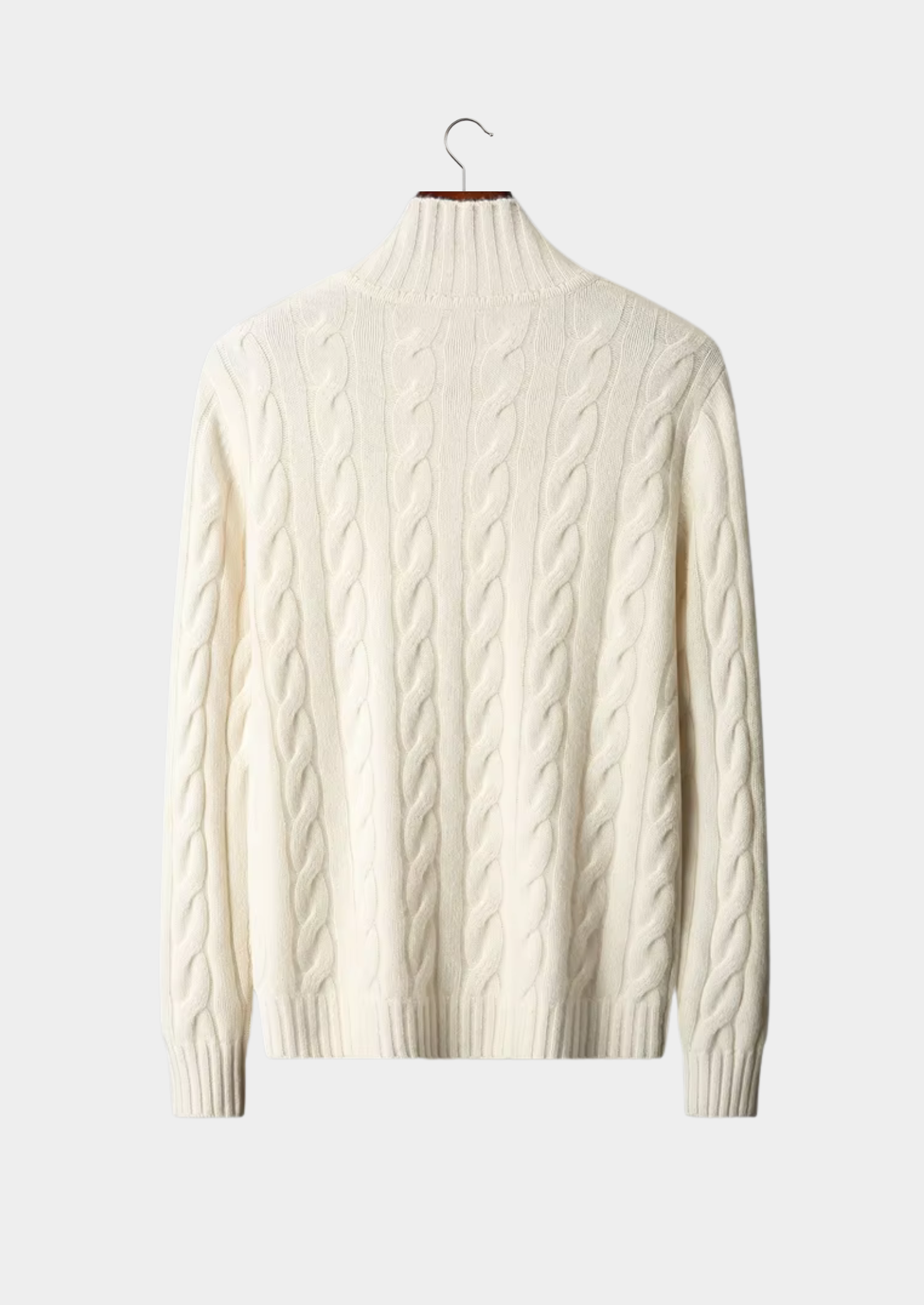 Pure Merino Wool Dual-Zip Cable Cardigan