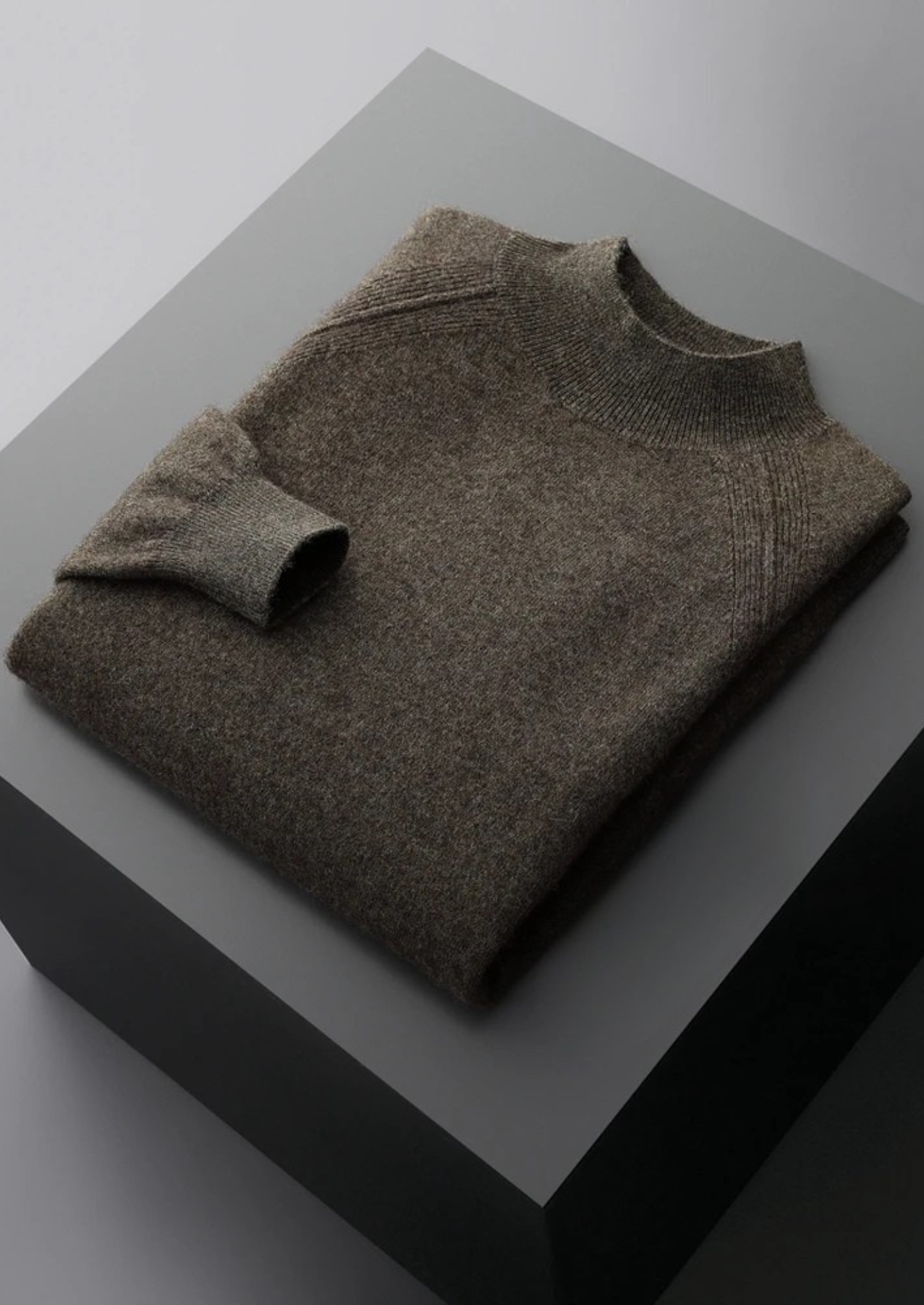 Pure Merino Wool Raglan Mockneck