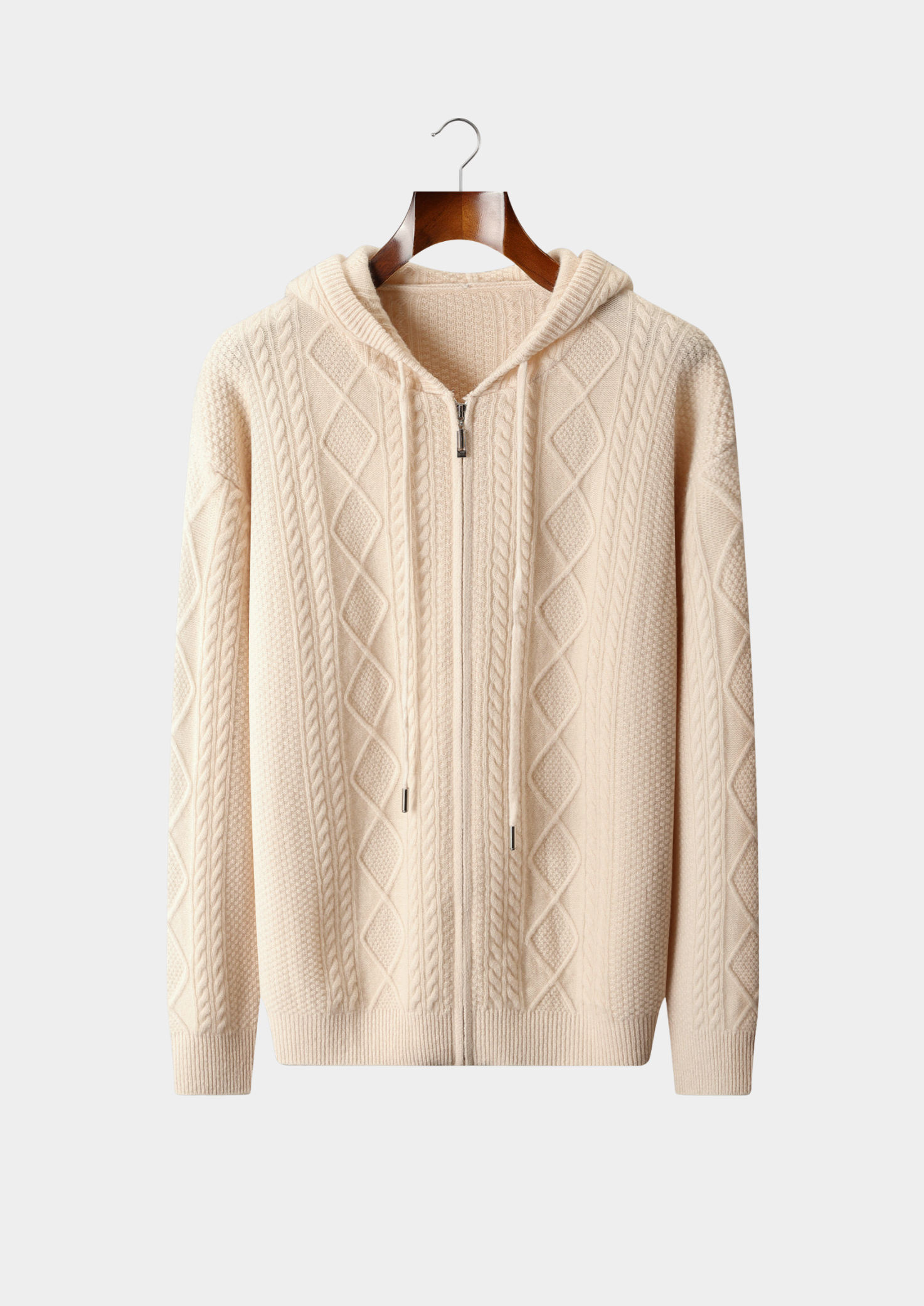 Pure Merino Wool Wintertime Zipper Hoodie