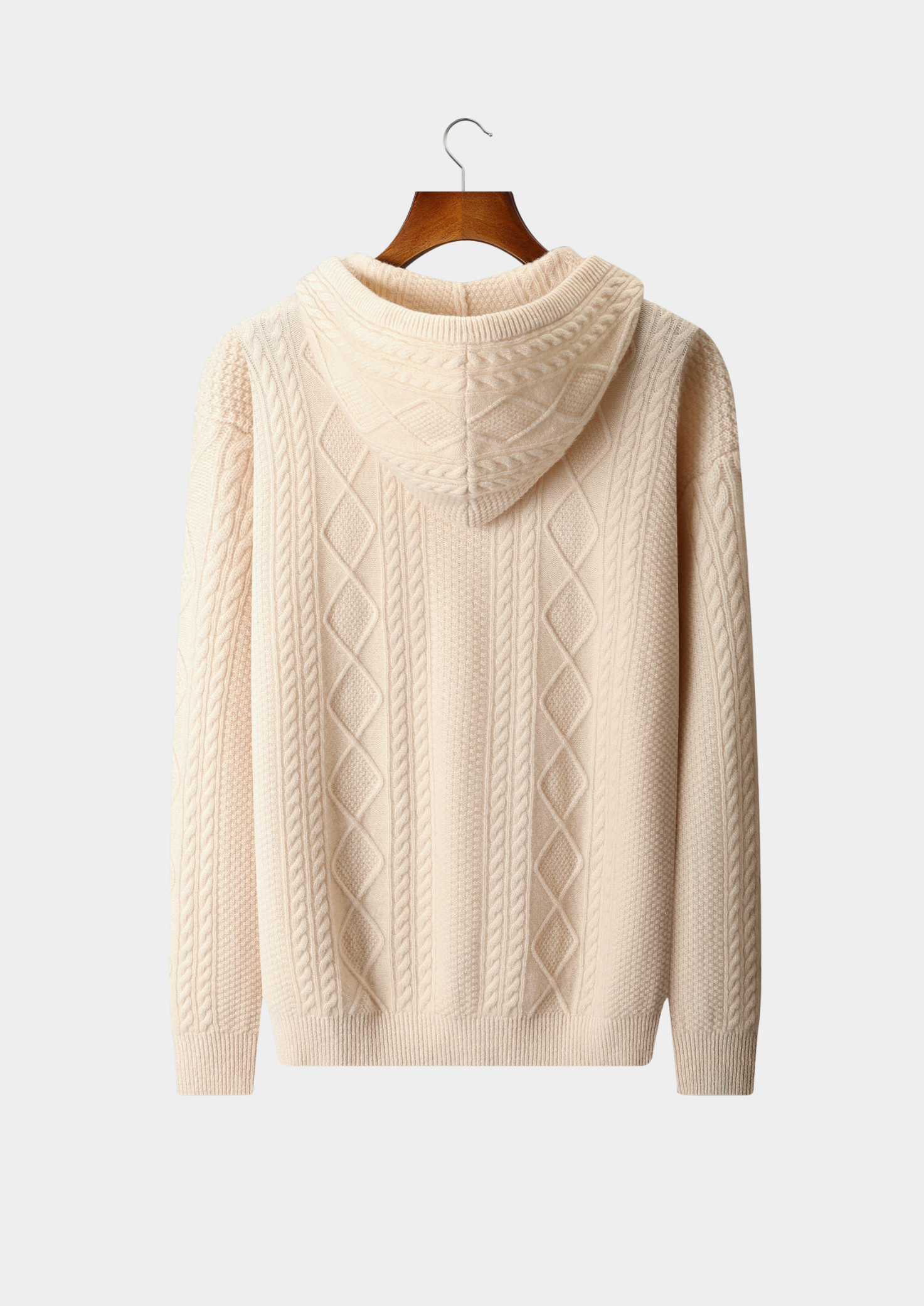 Pure Merino Wool Wintertime Zipper Hoodie