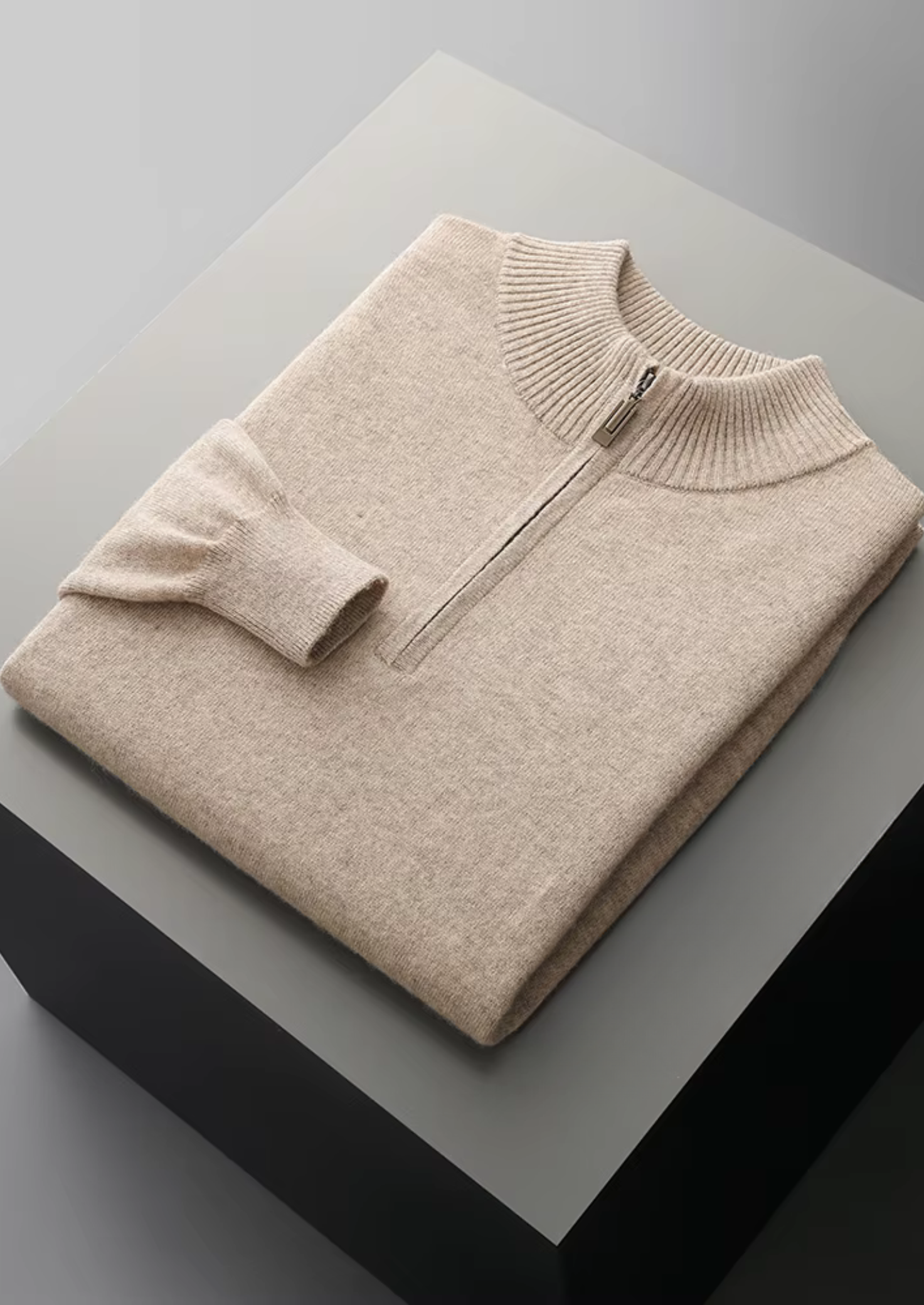 Pure Merino Wool Half Zip Sweater
