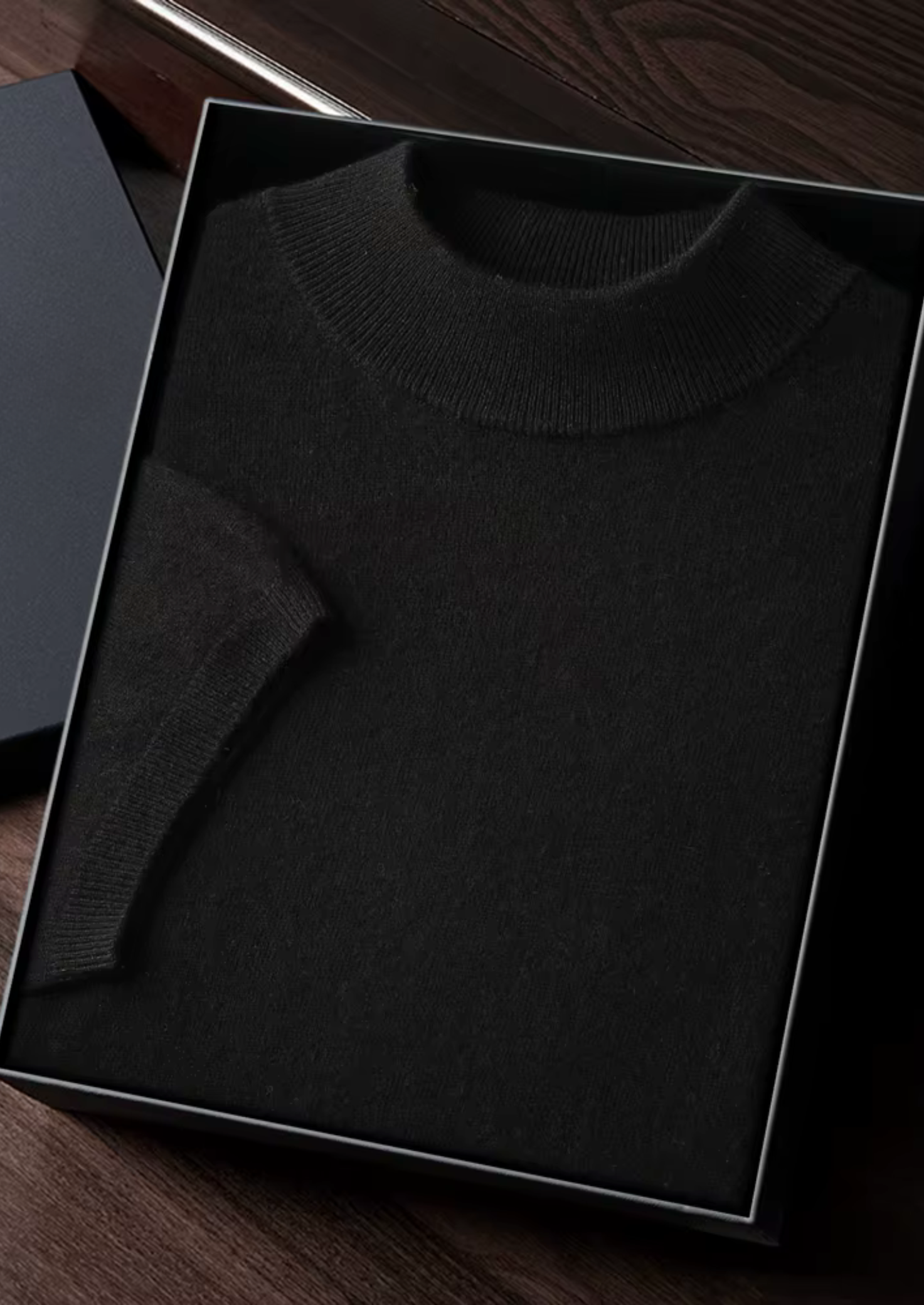 Cashmere Mock Neck T-Shirt