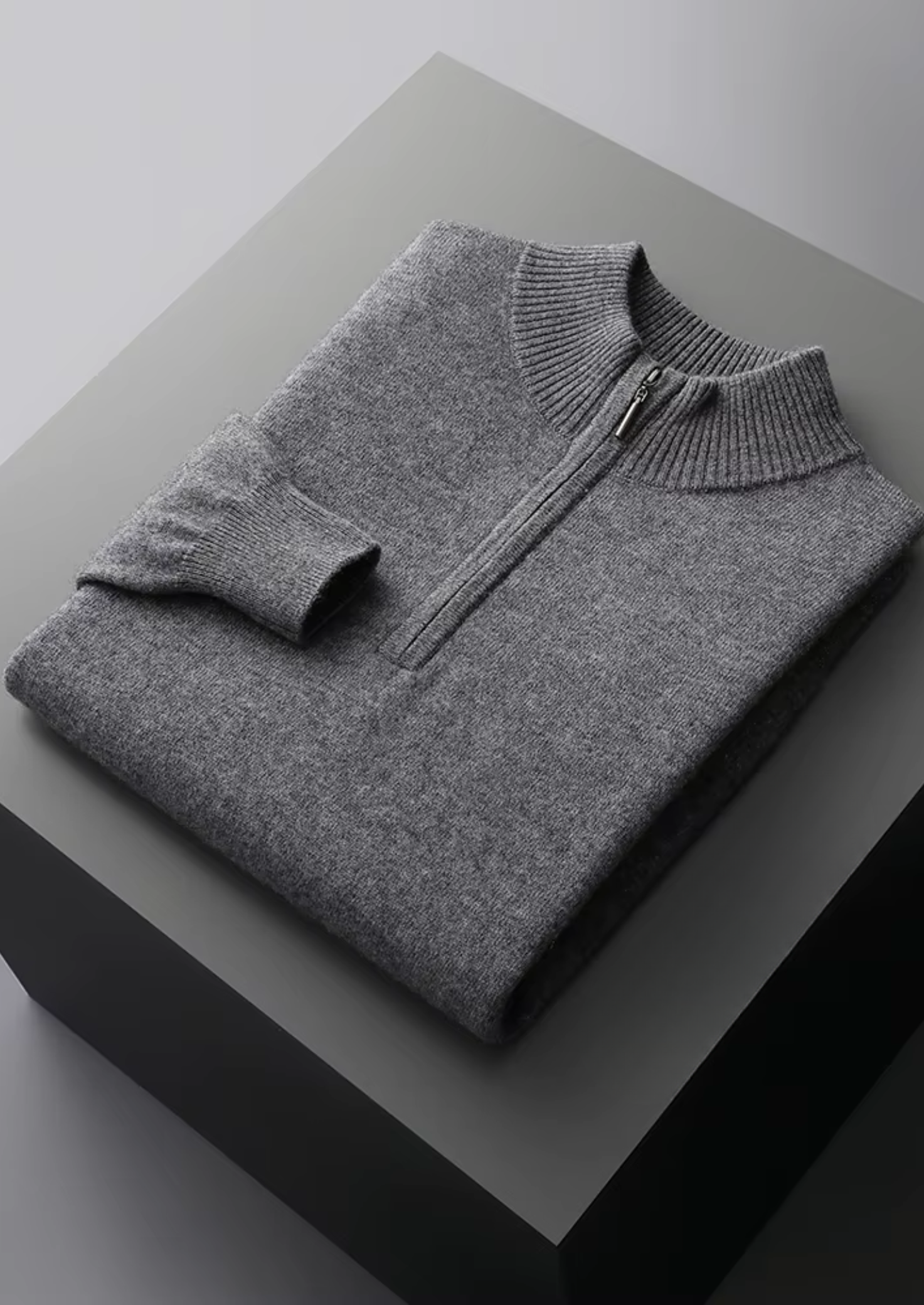 Pure Merino Wool Half Zip Sweater