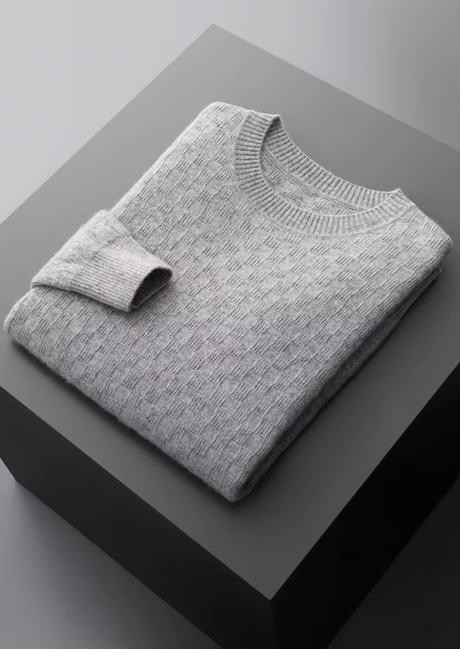 Cashmere Textured Crewneck
