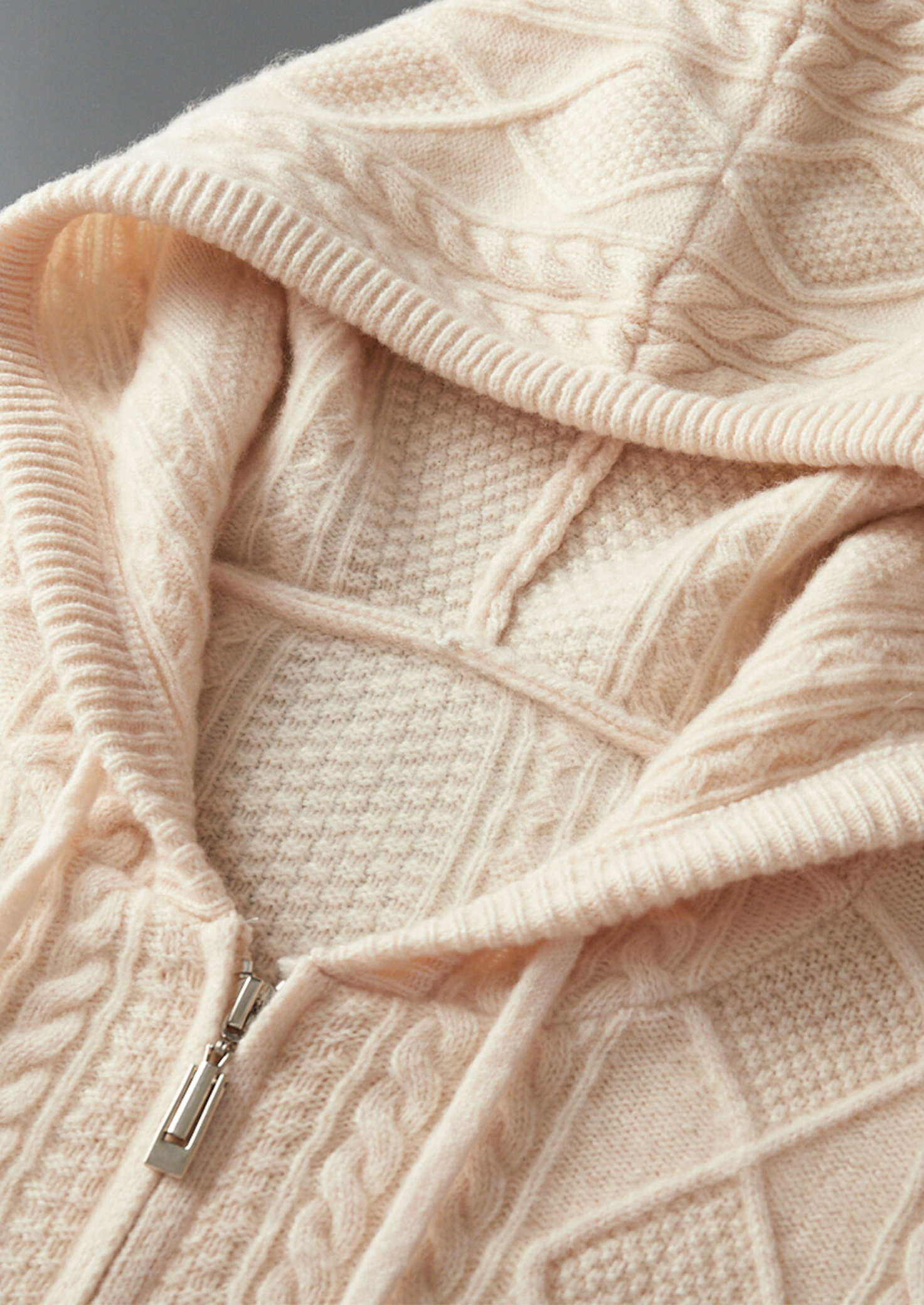 Pure Merino Wool Wintertime Zipper Hoodie