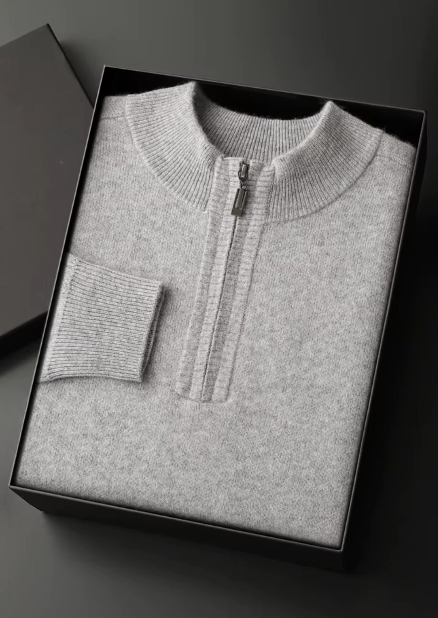 Cashmere Essential Half-Zip Sweater