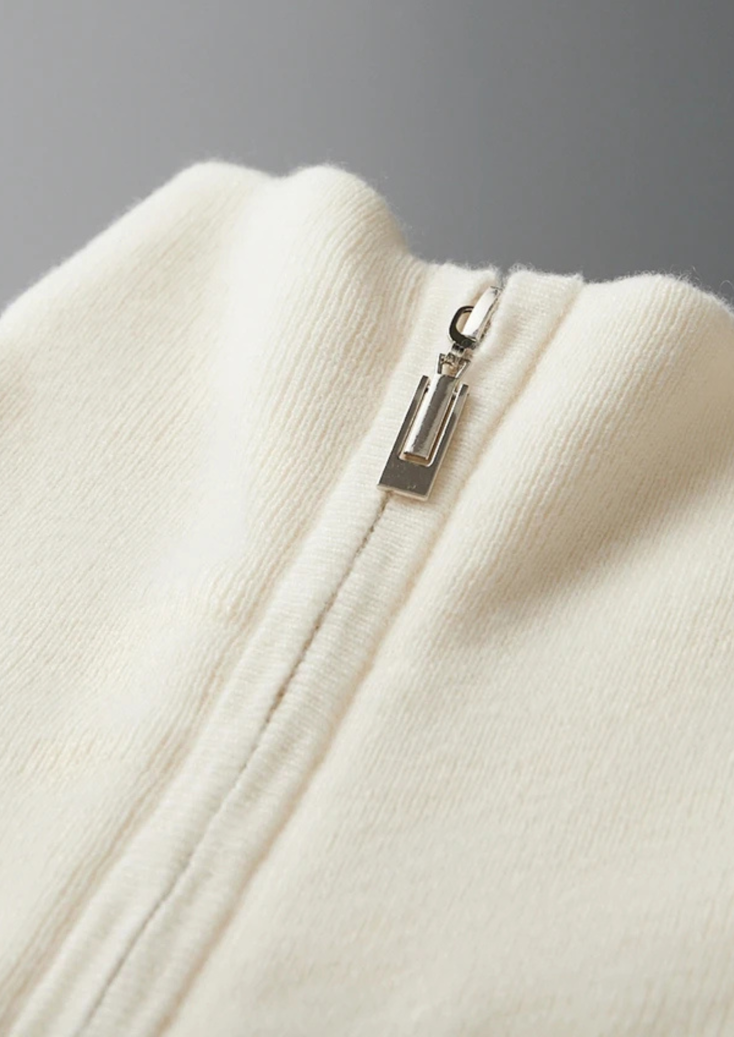 Cashmere Ribbed Half-Zip Sweater