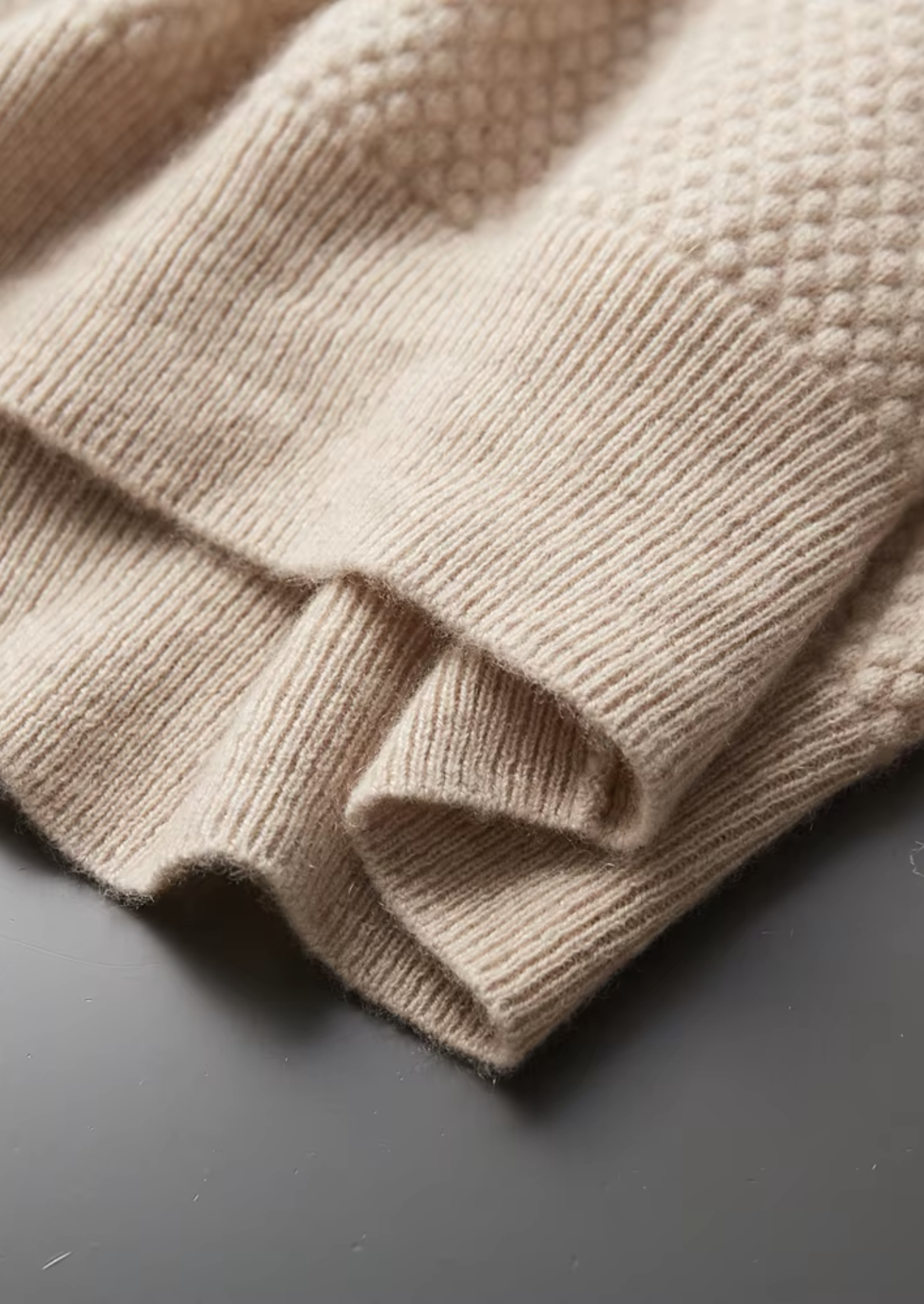 Cashmere Textured Sweater Polo