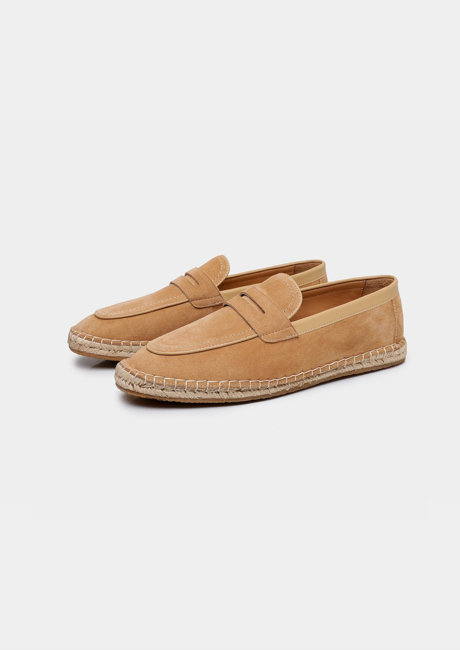 Beige Suede Penny Seaside Espadrilles