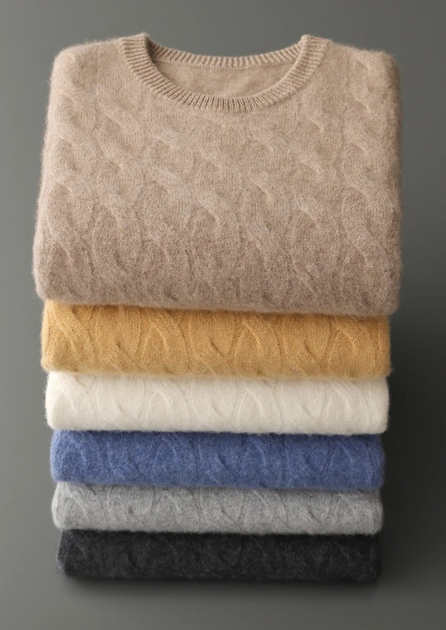 Cashmere Cable Crewneck