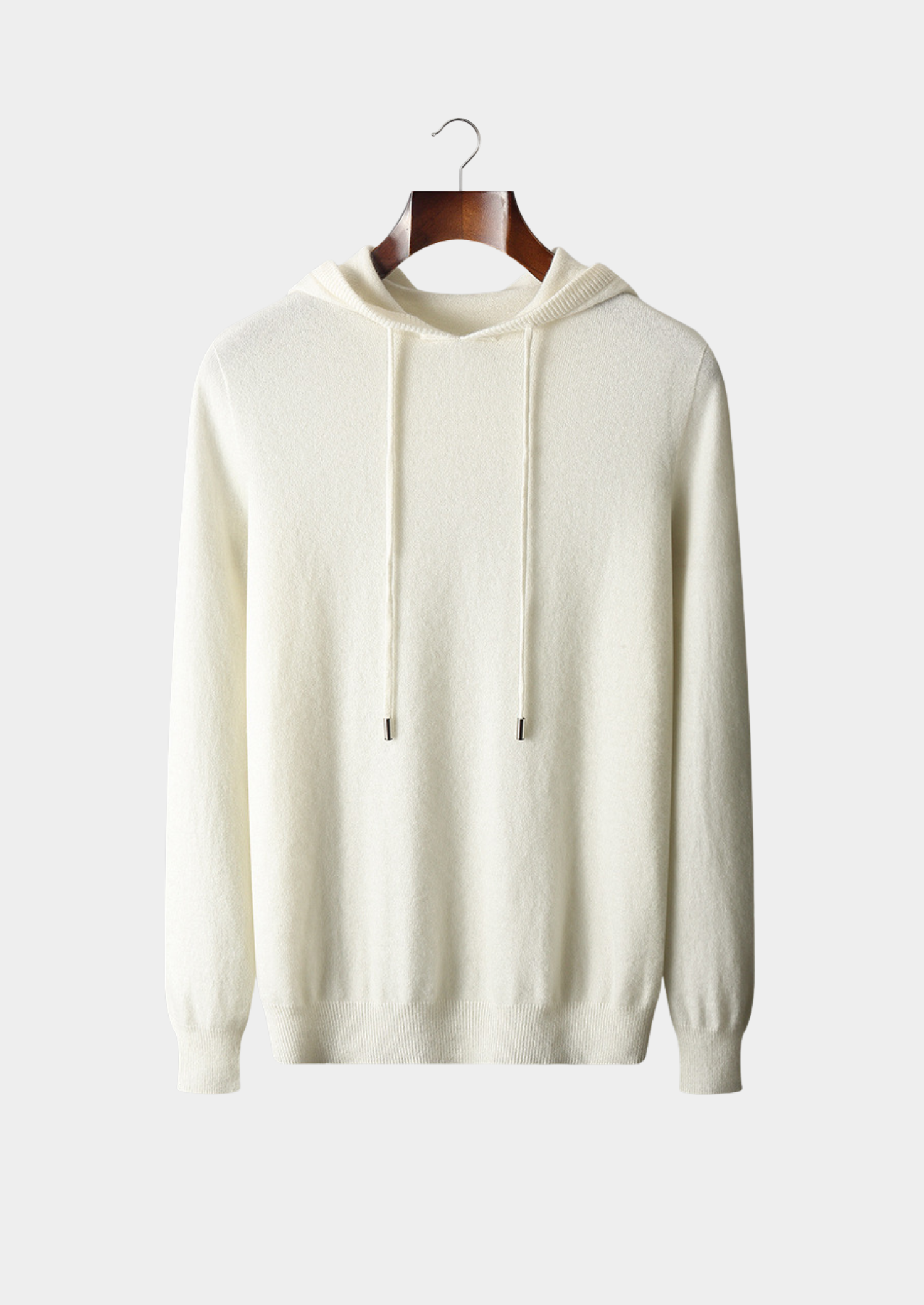Pure Merino Wool Ivory Leisure Hoodie