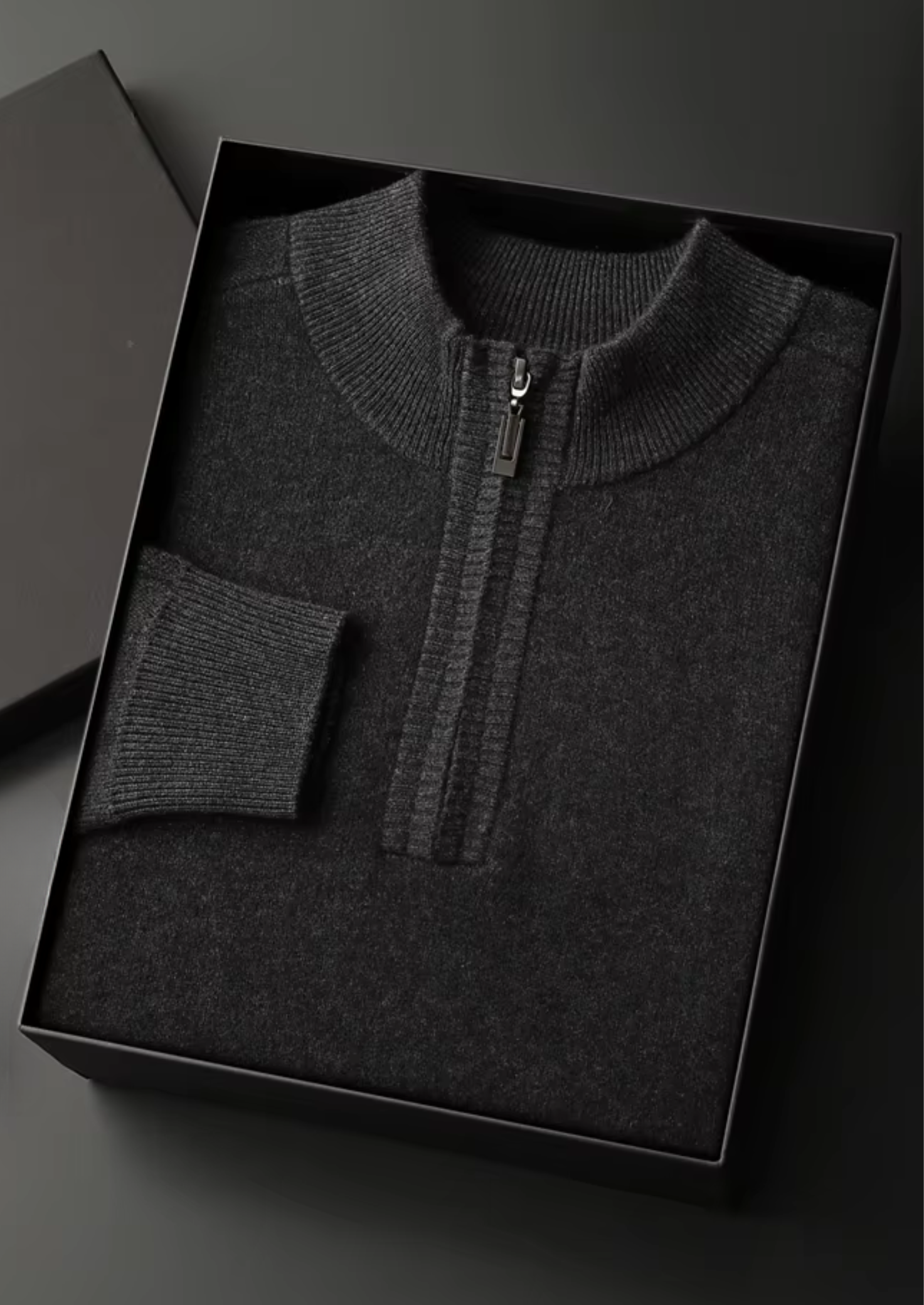 Cashmere Essential Half-Zip Sweater