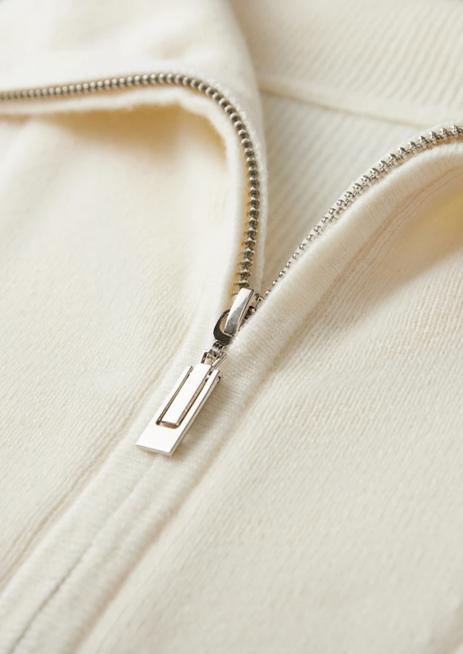 Cashmere Ribbed Half-Zip Sweater