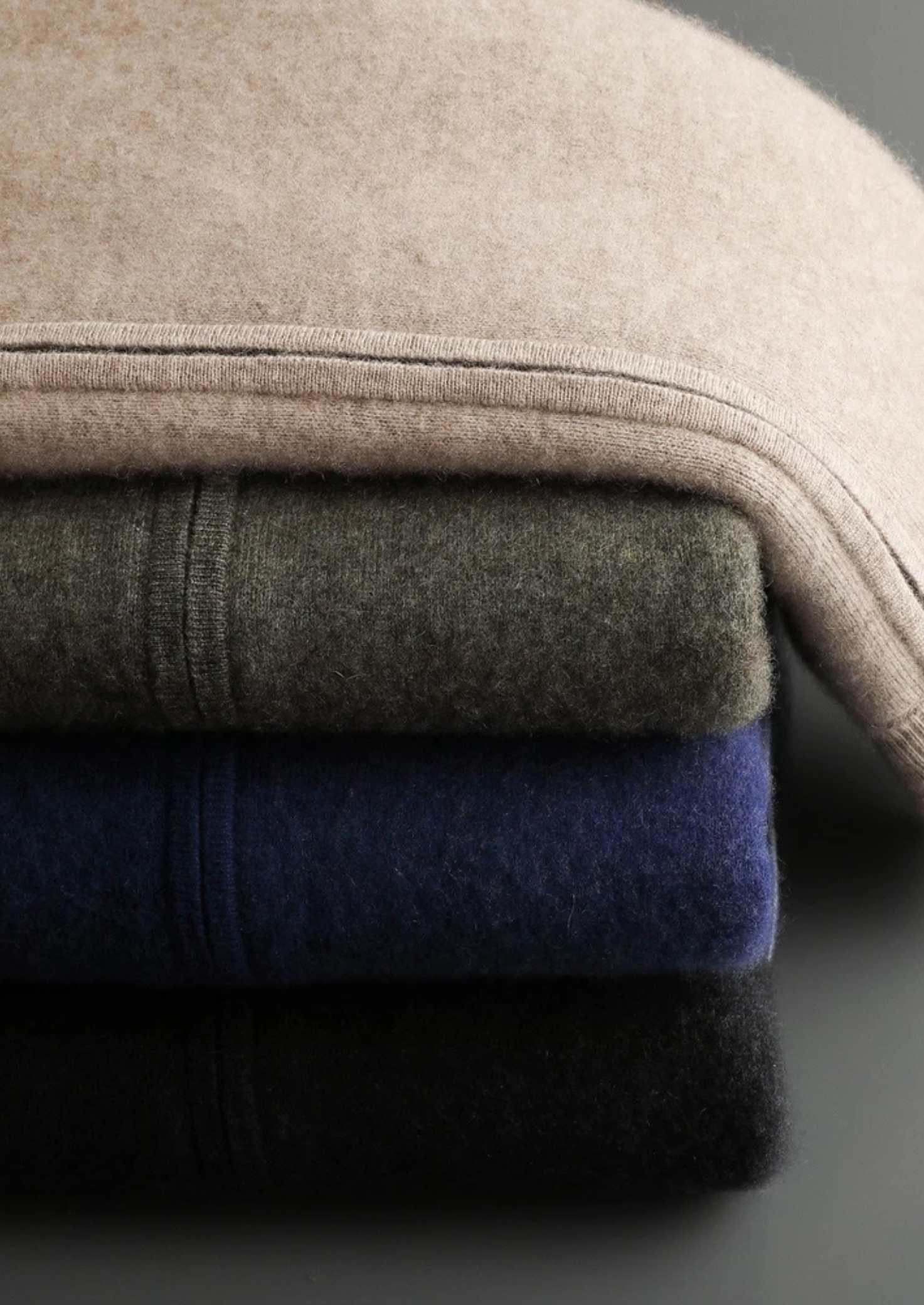 Cashmere Two Tone Zip Cardigan