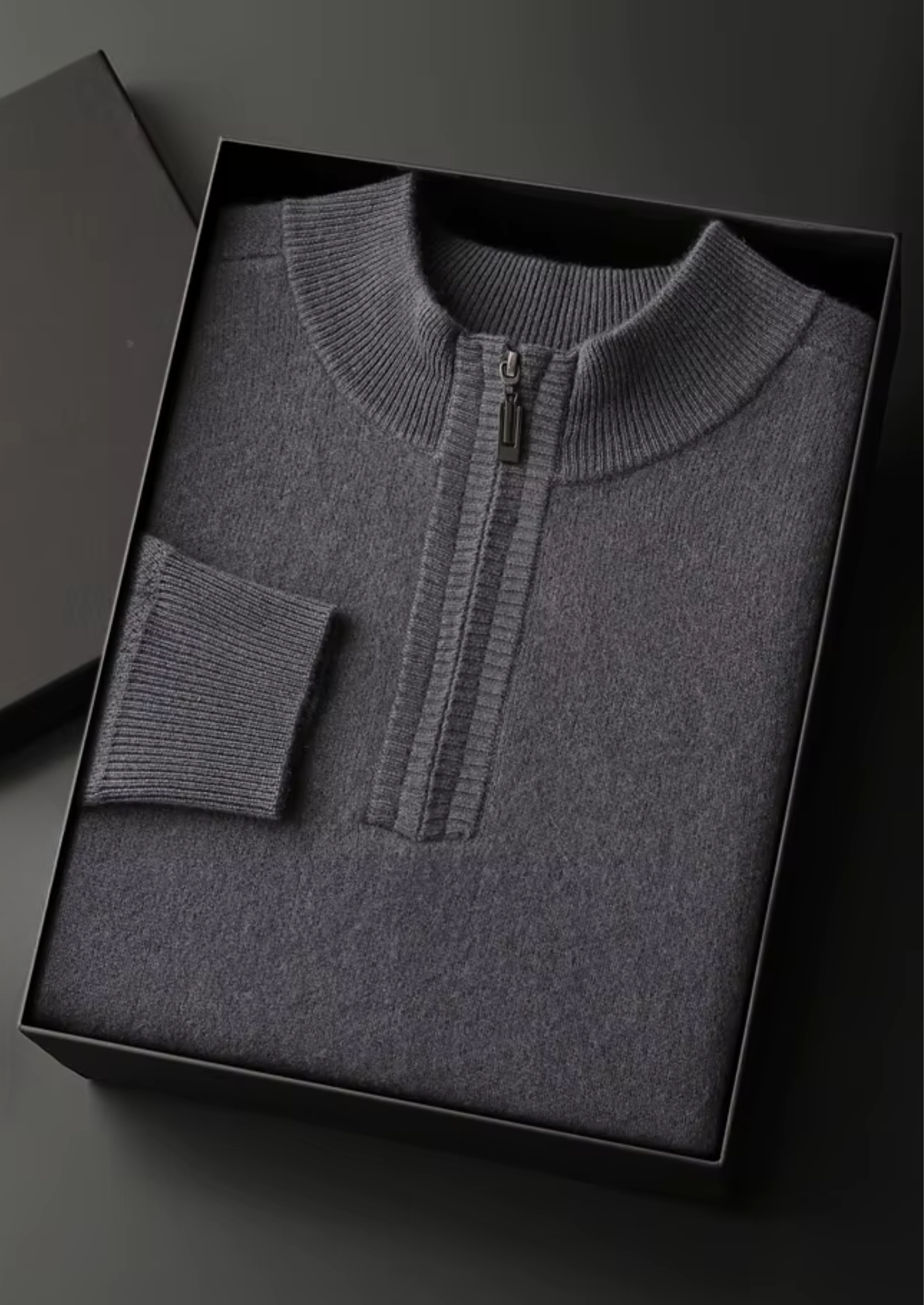 Cashmere Essential Half-Zip Sweater