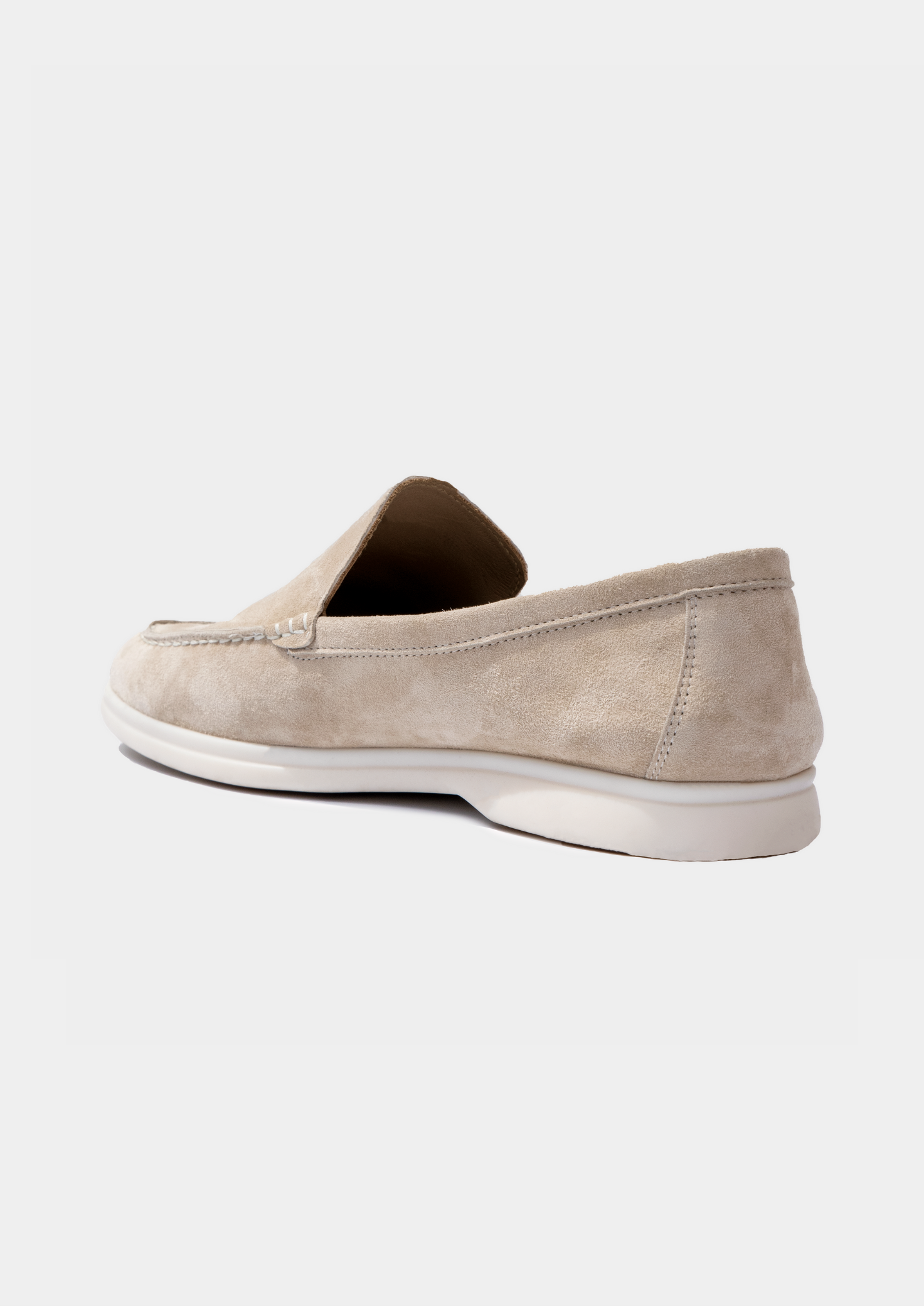 Ivory Classic Suede Loafers