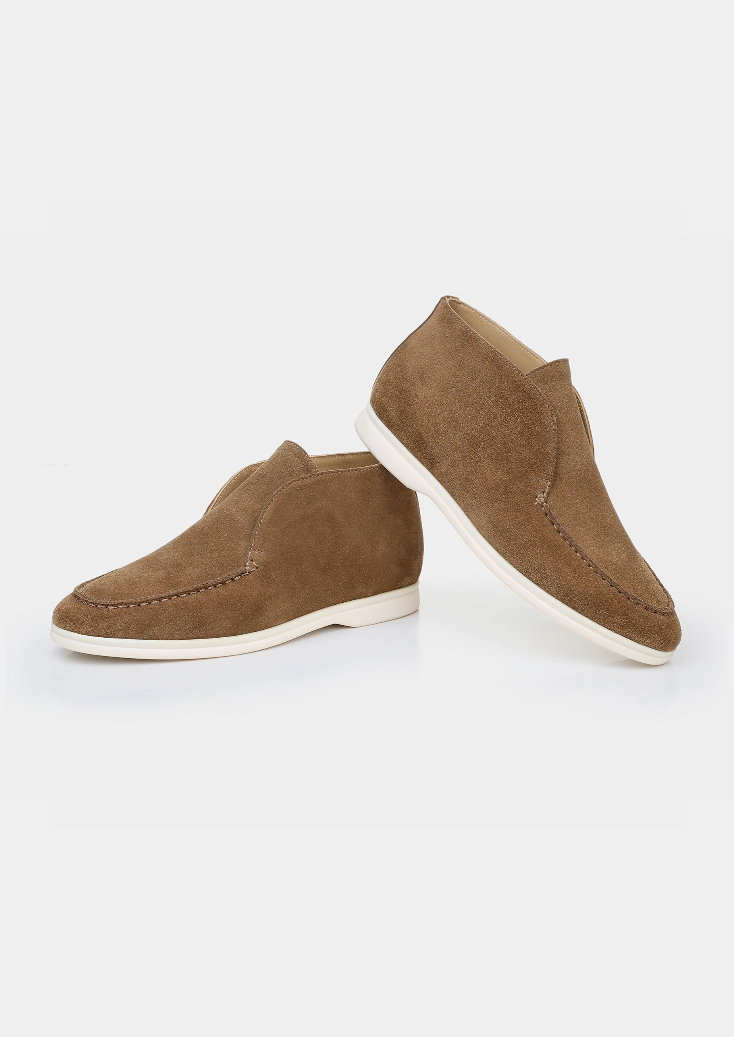 Light Brown Classic Suede City Loafers