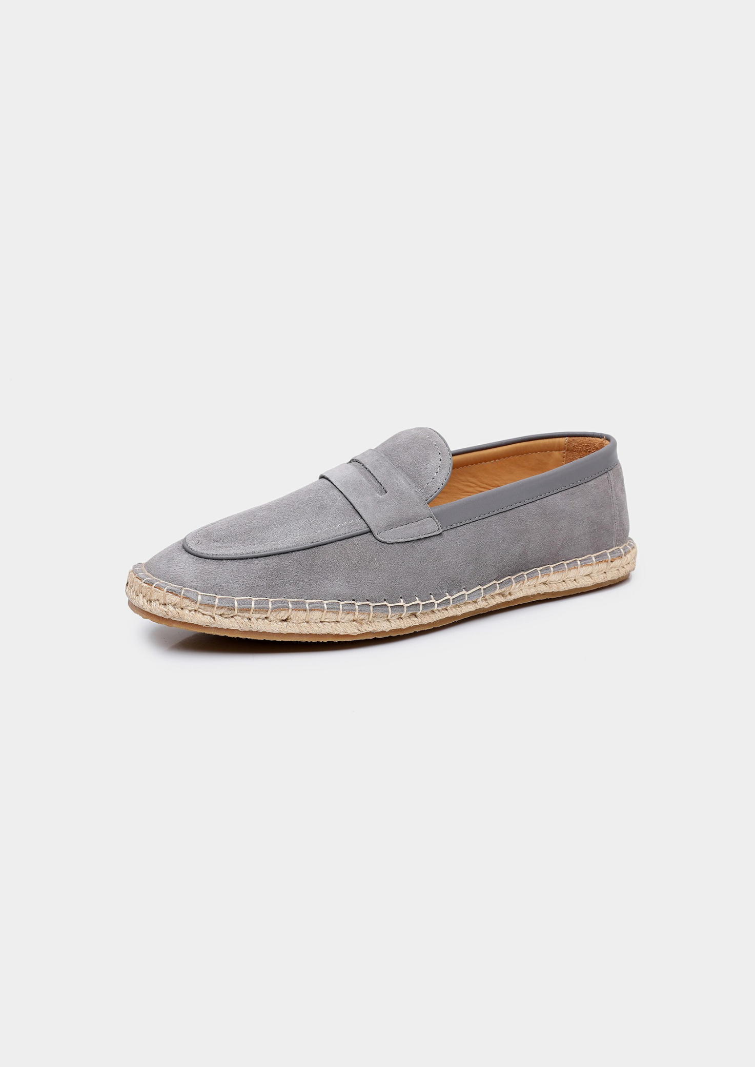 Light Gray Suede Penny Seaside Espadrilles