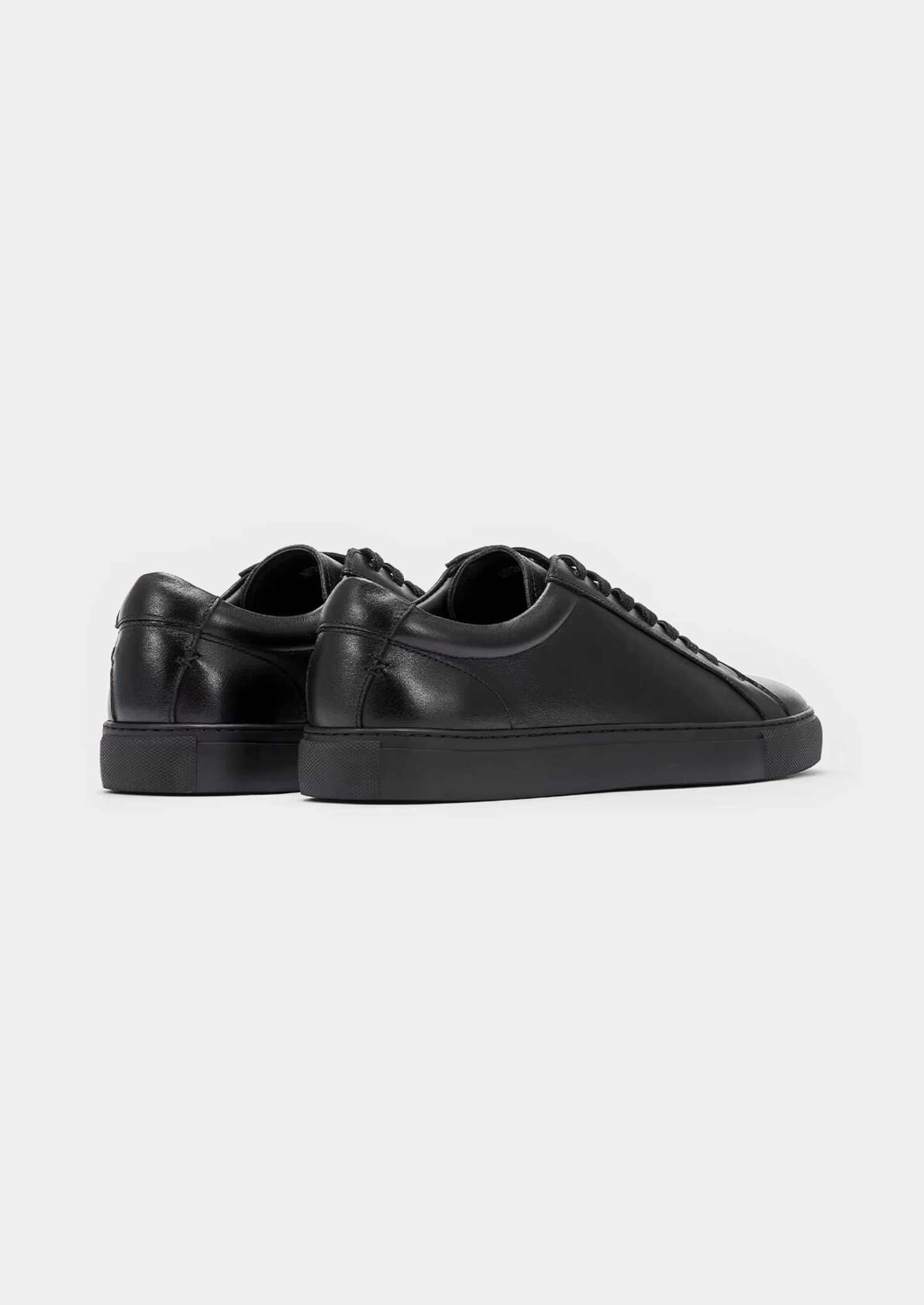 Black Minimal Leather Sneaker