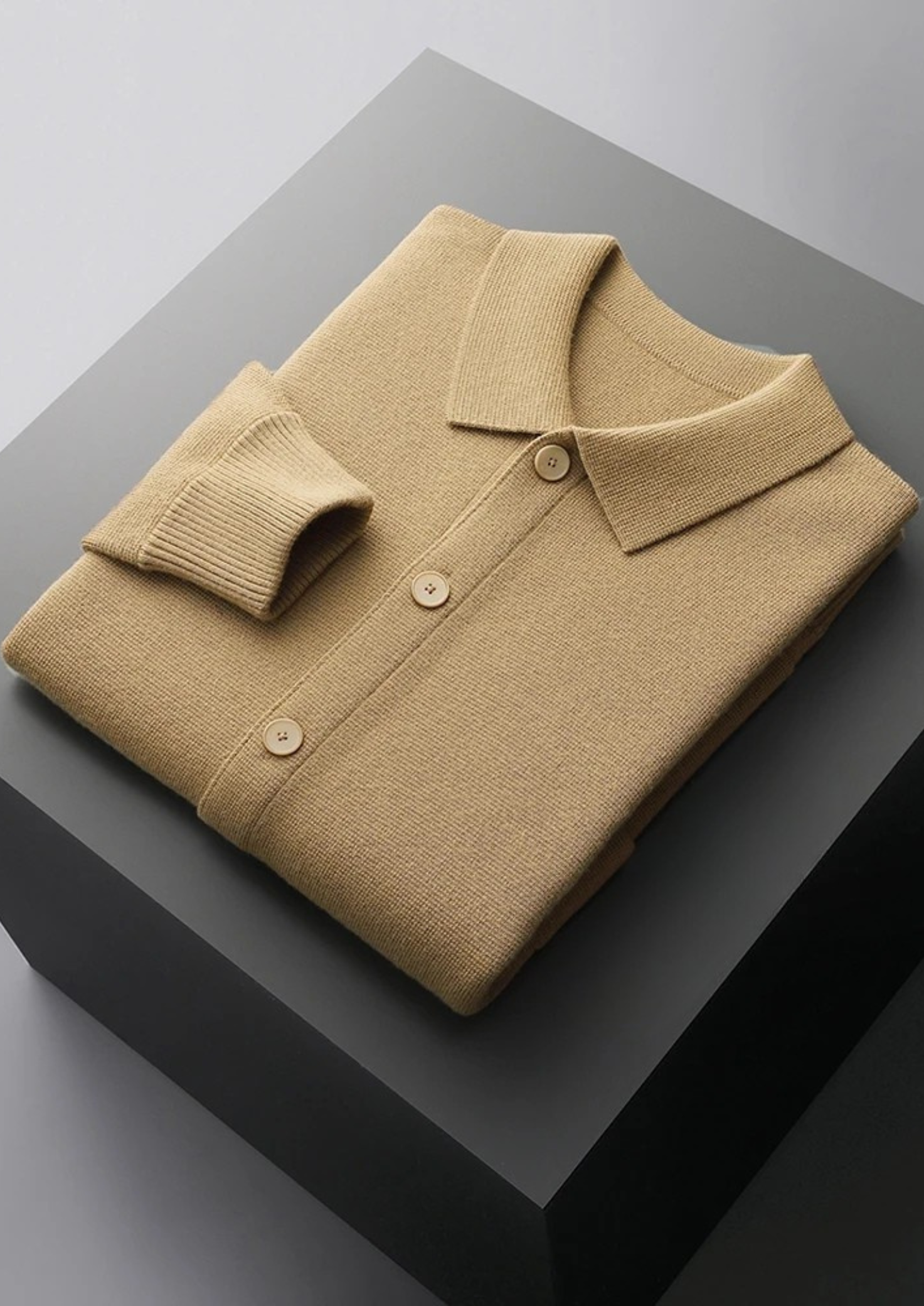 Pure Merino Wool Button Overshirt