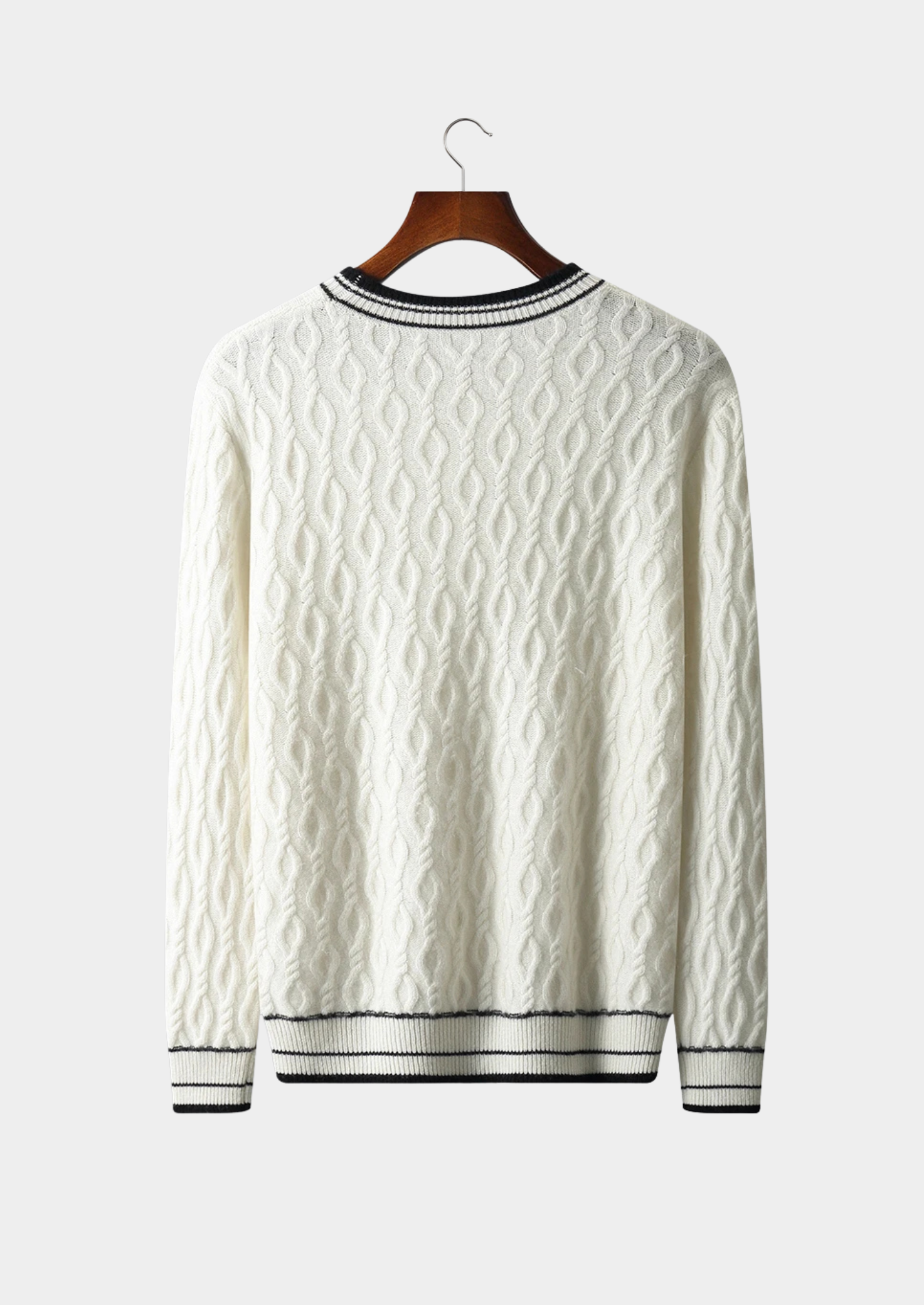 Pure Merino Wool Jacquard Crewneck