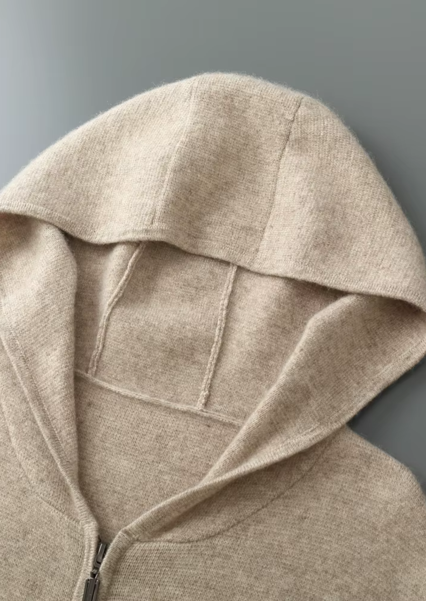 Pure Merino Wool Zipper Hoodie
