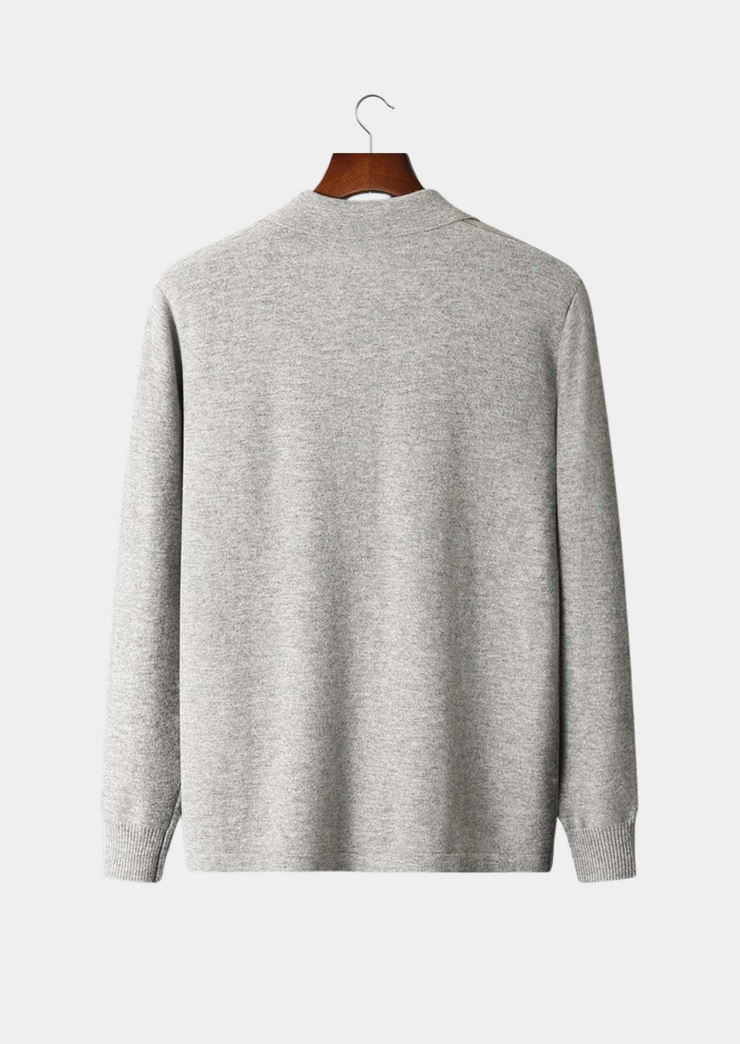 Pure Merino Wool Button Polo Cardigan