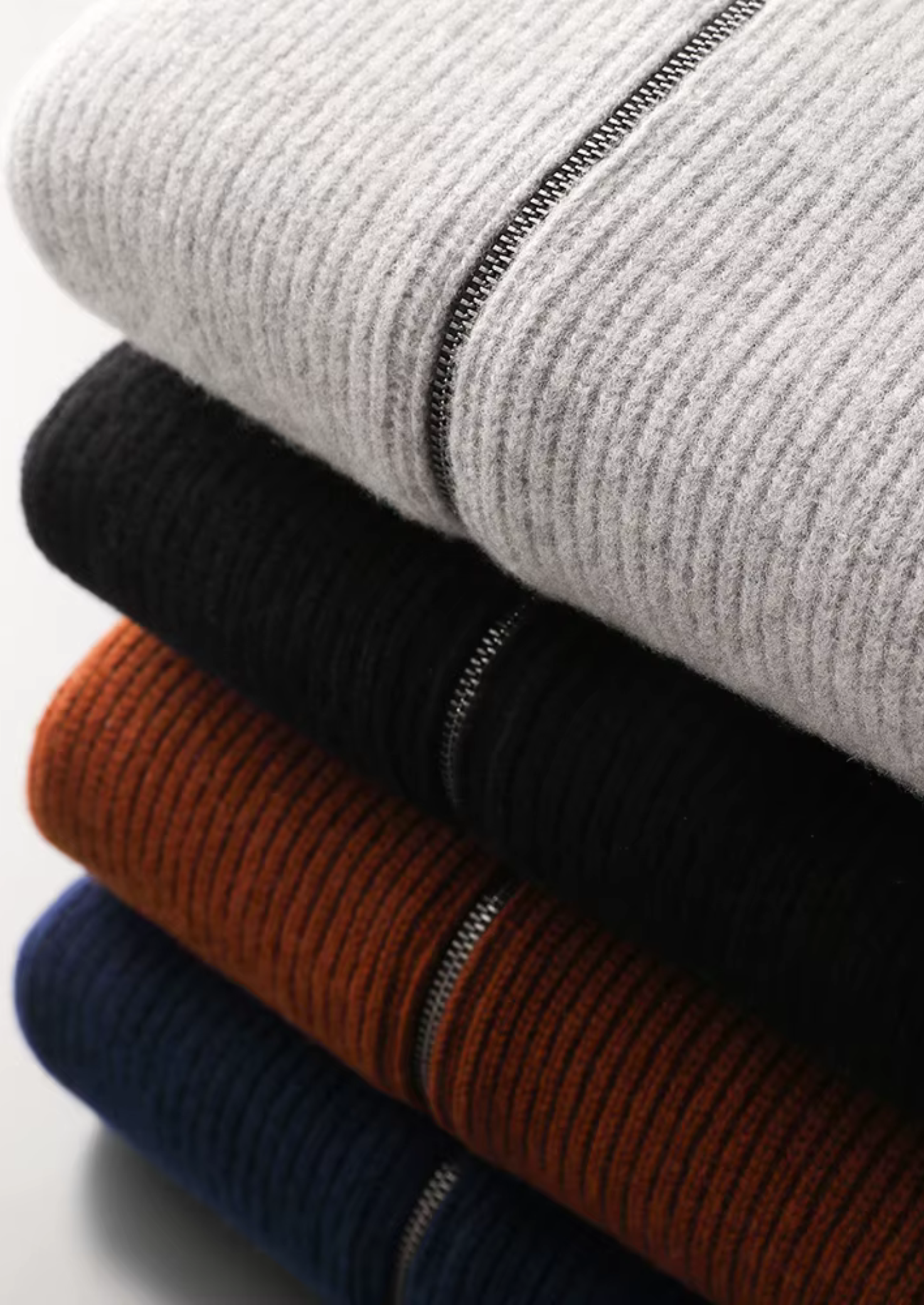 Pure Merino Wool Ribbed Cardigan