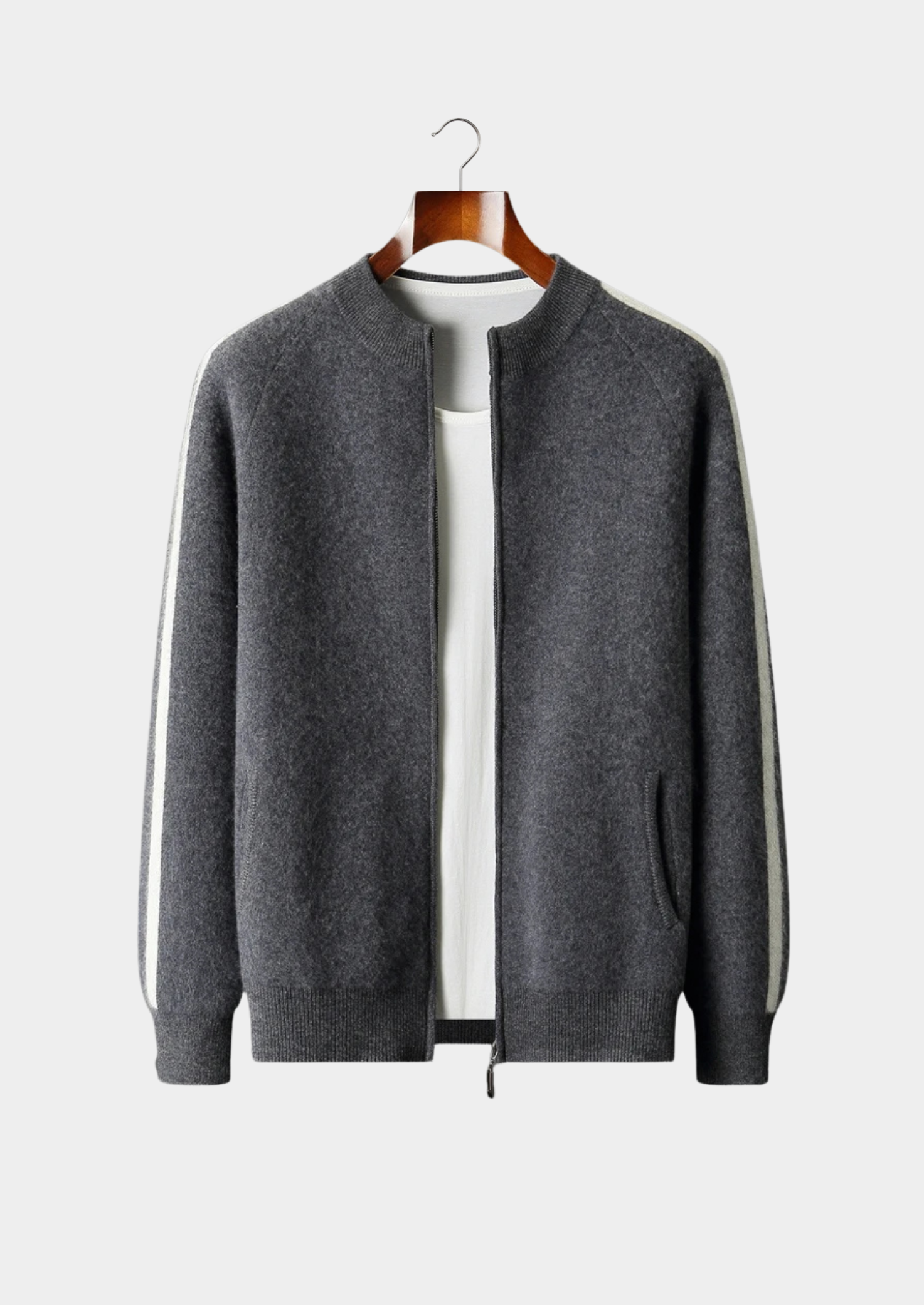 Pure Merino Wool Striped Cardigan