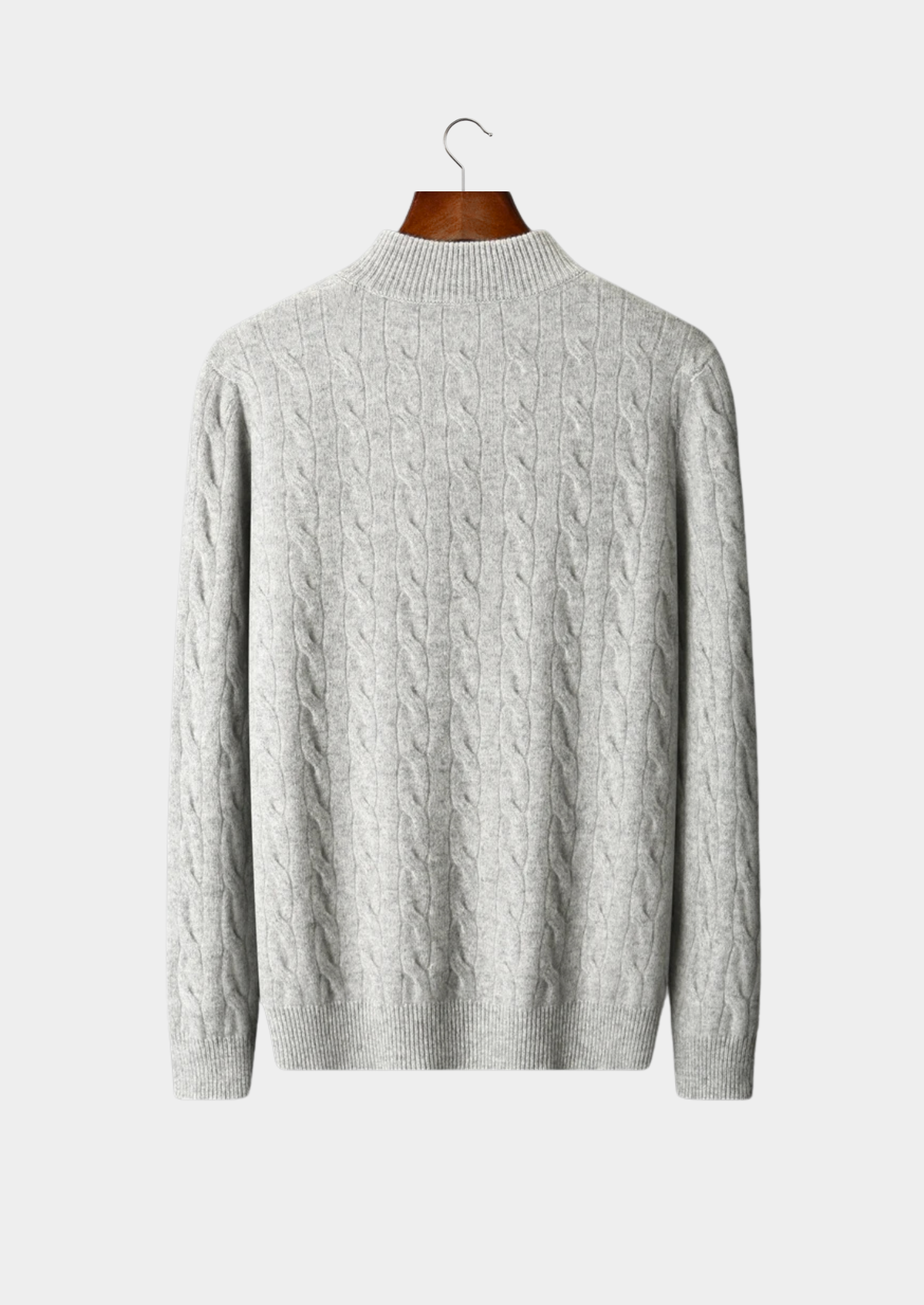 Pure Merino Wool Cable Half Zip